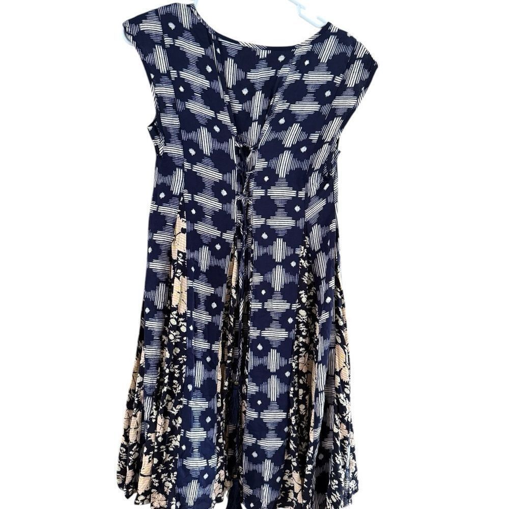 Anthropologie Maeve Blue and White Cap Sleeve Sundress Size XS / US 0-2 / IT 36-38 - 5 Thumbnail