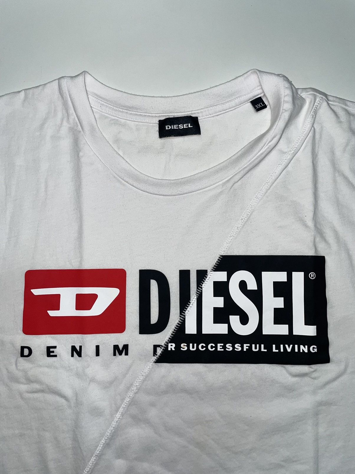 Diesel × Vintage Rare cross stitches fabric Diesel big logo spellout Size US XXL / EU 58 / 5 - 7 Thumbnail