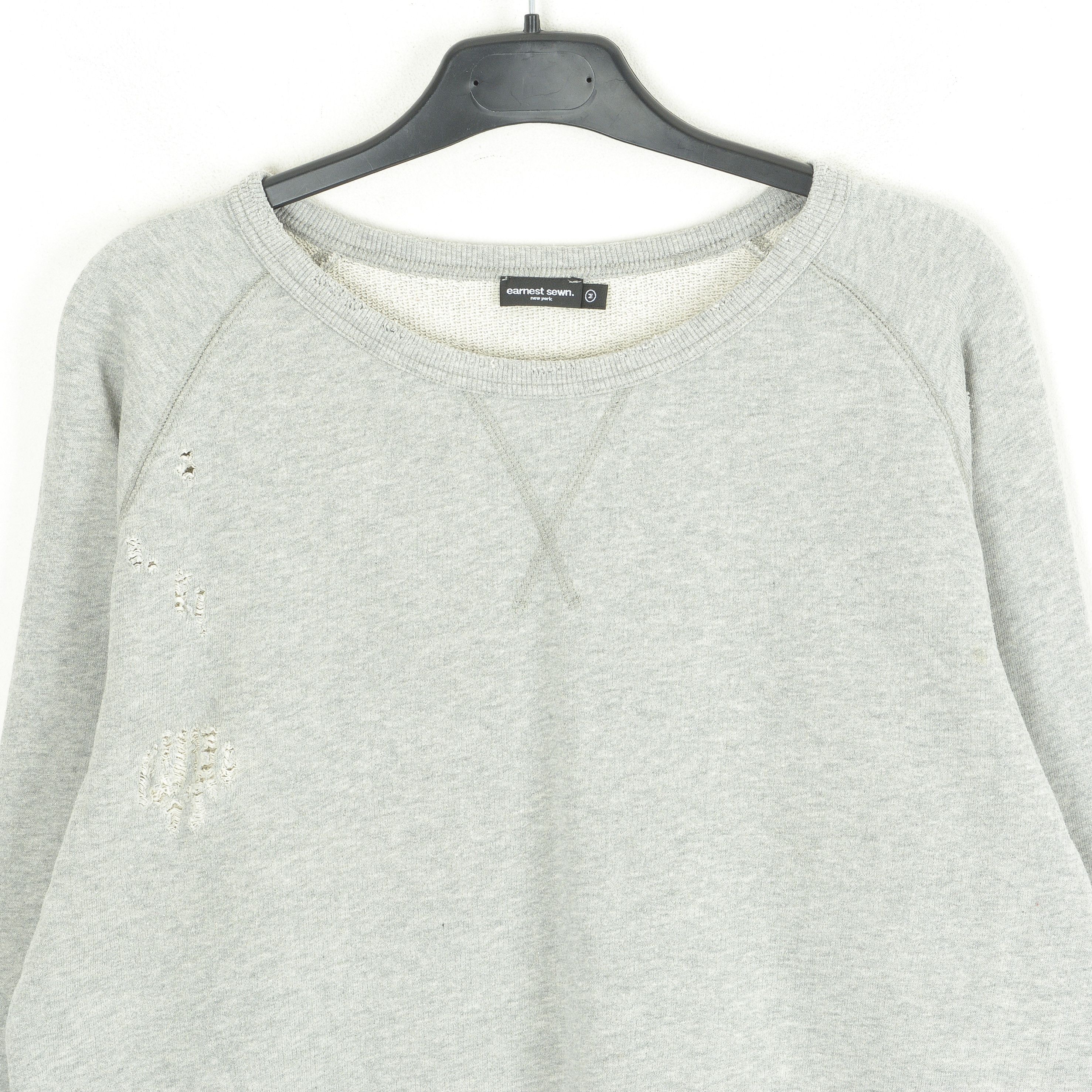 Earnest Sewn Ross Ripped Sweatshirt Men Jumper Pullover Sweater Torn Top Size US M / EU 48-50 / 2 - 2 Thumbnail