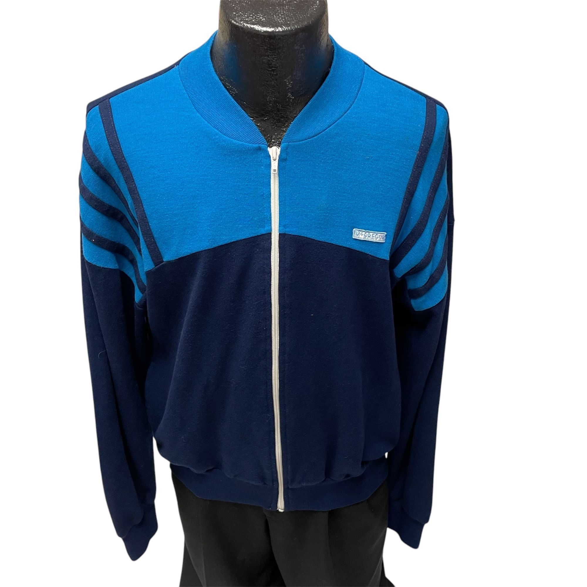 McGregor Vtg McGregor 2 TONE Blue COLORBLOCK Stripe Jacket Size US M / EU 48-50 / 2 - 2 Thumbnail