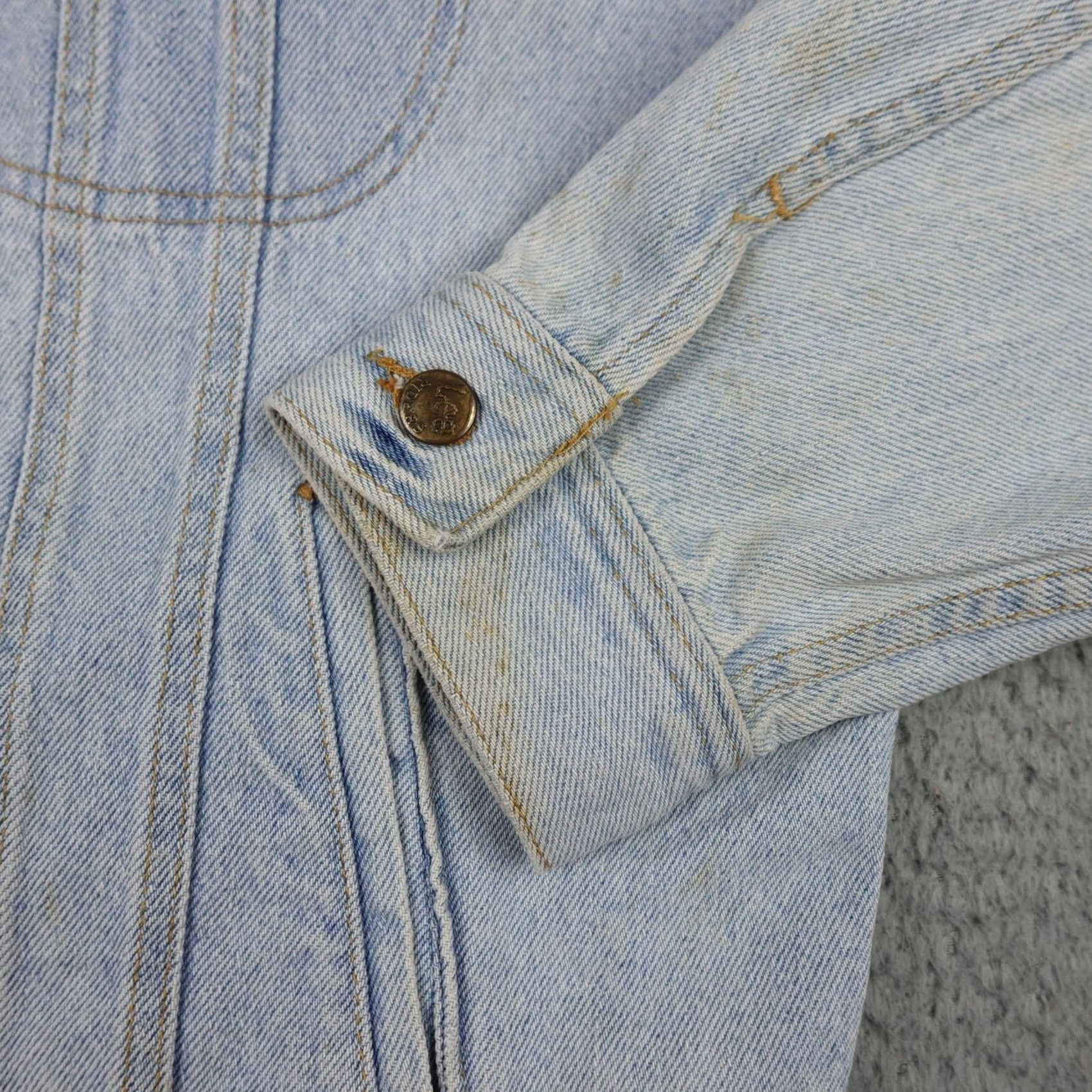 Lee VINTAGE Lee Jacket Mens Large Blue Denim Trucker Made In USA PATD-153438 70s 80s Size US L / EU 52-54 / 3 - 6 Thumbnail