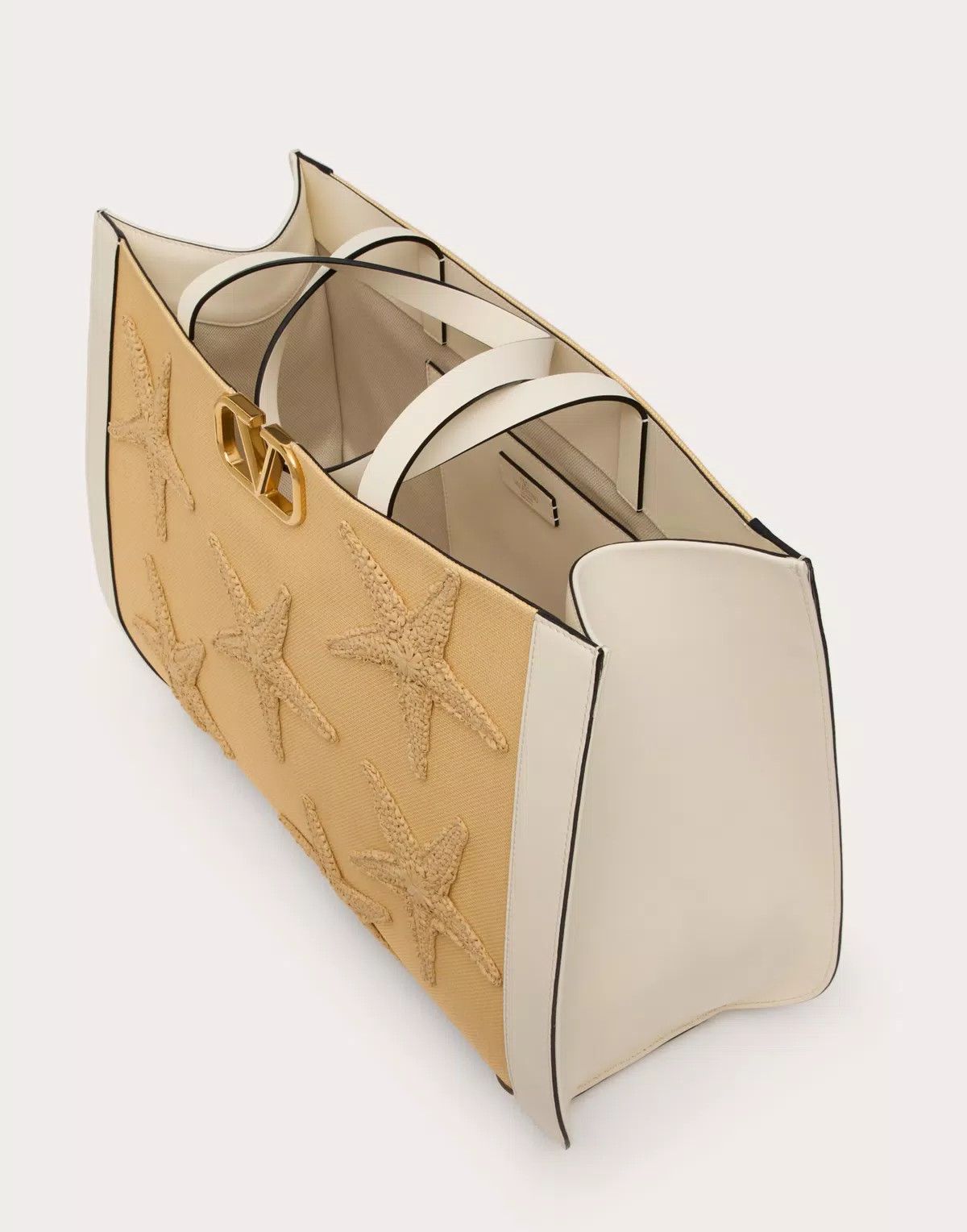Valentino oc11z0725 Size:OS/Handbag In Raffia With Embroidery in Beige Size ONE SIZE - 5 Thumbnail