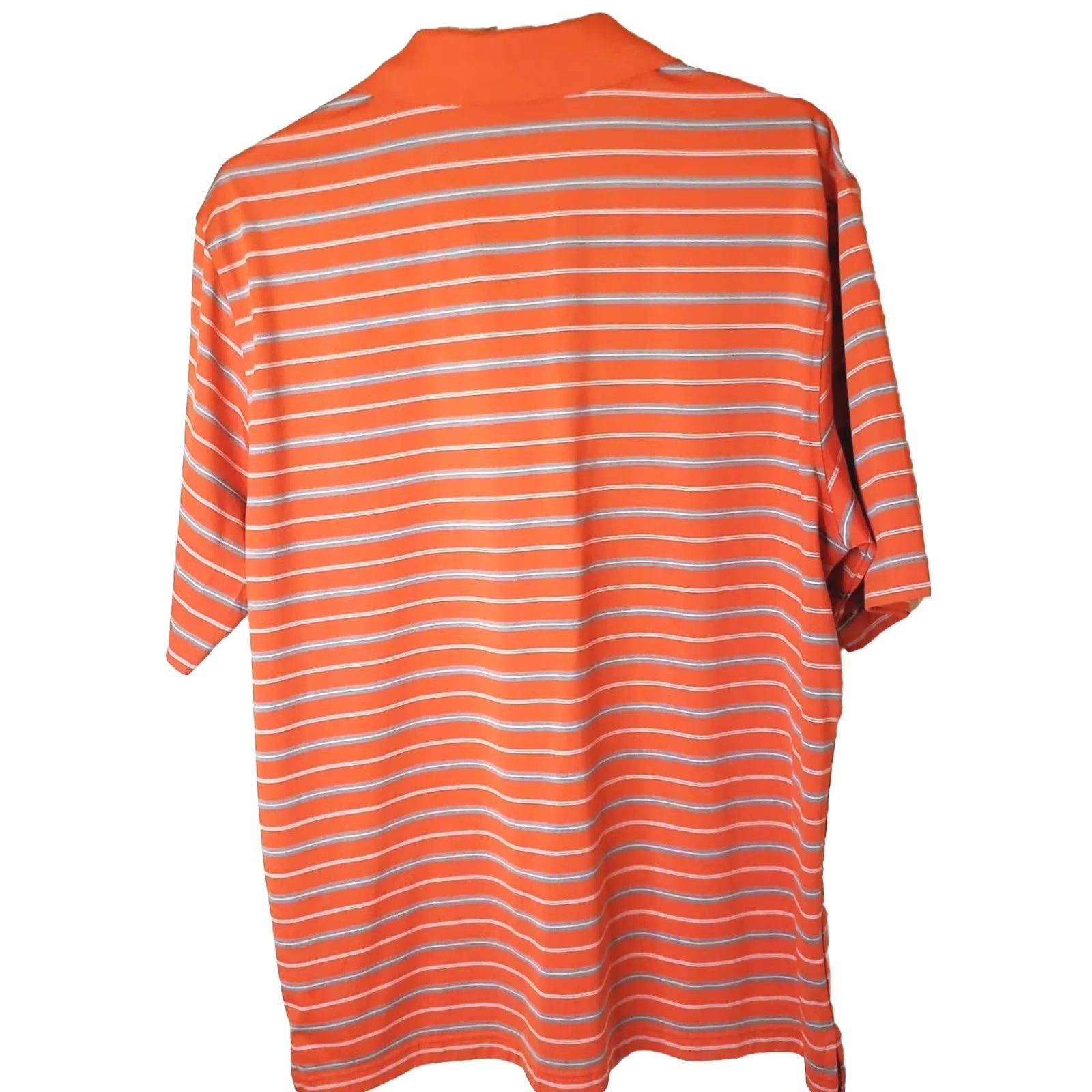 Vintage Walter Hagen Polo Shirt Men L Golf Short Sleeve Orange Striped Polyester Size US L / EU 52-54 / 3 - 6 Thumbnail