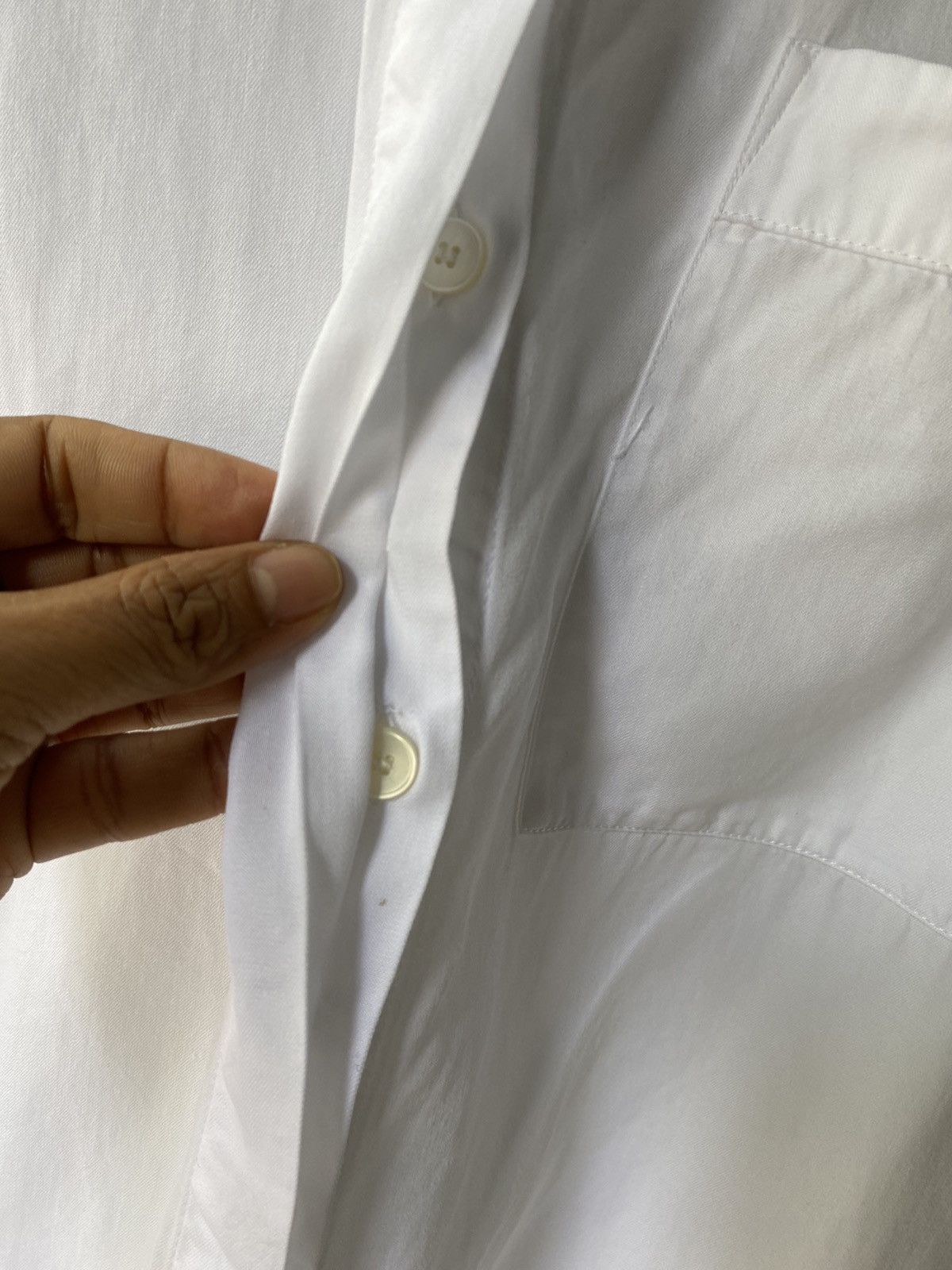 Acne Studios Acne Studios White Hidden Button Long Sleeve Shirt Size XS / US 0-2 / IT 36-38 - 6 Thumbnail