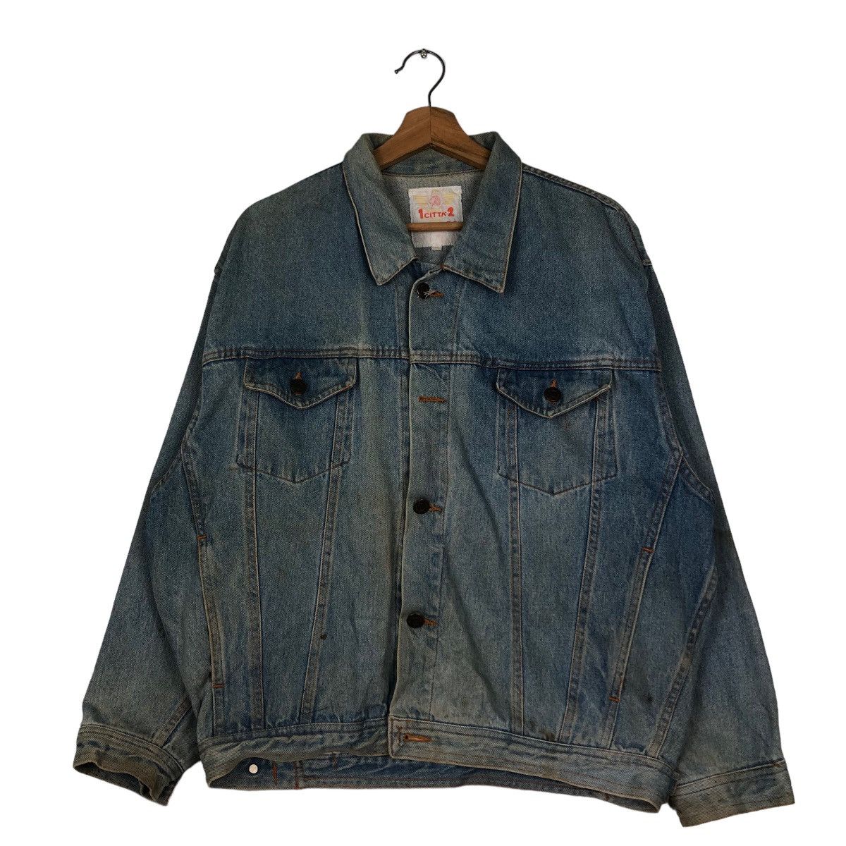 Hysteric Glamour 🔥Vintage Trucker Denim Jacket Radio FM Japan Biker Wear Size US M / EU 48-50 / 2 - 1 Thumbnail