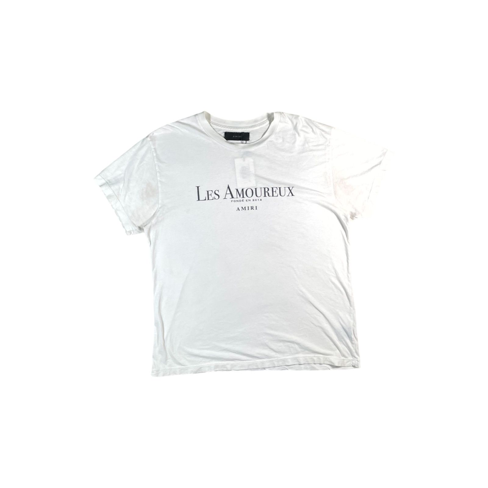 Amiri Amiri Les Amoureux White Tee Size US S / EU 44-46 / 1 - 1 Thumbnail