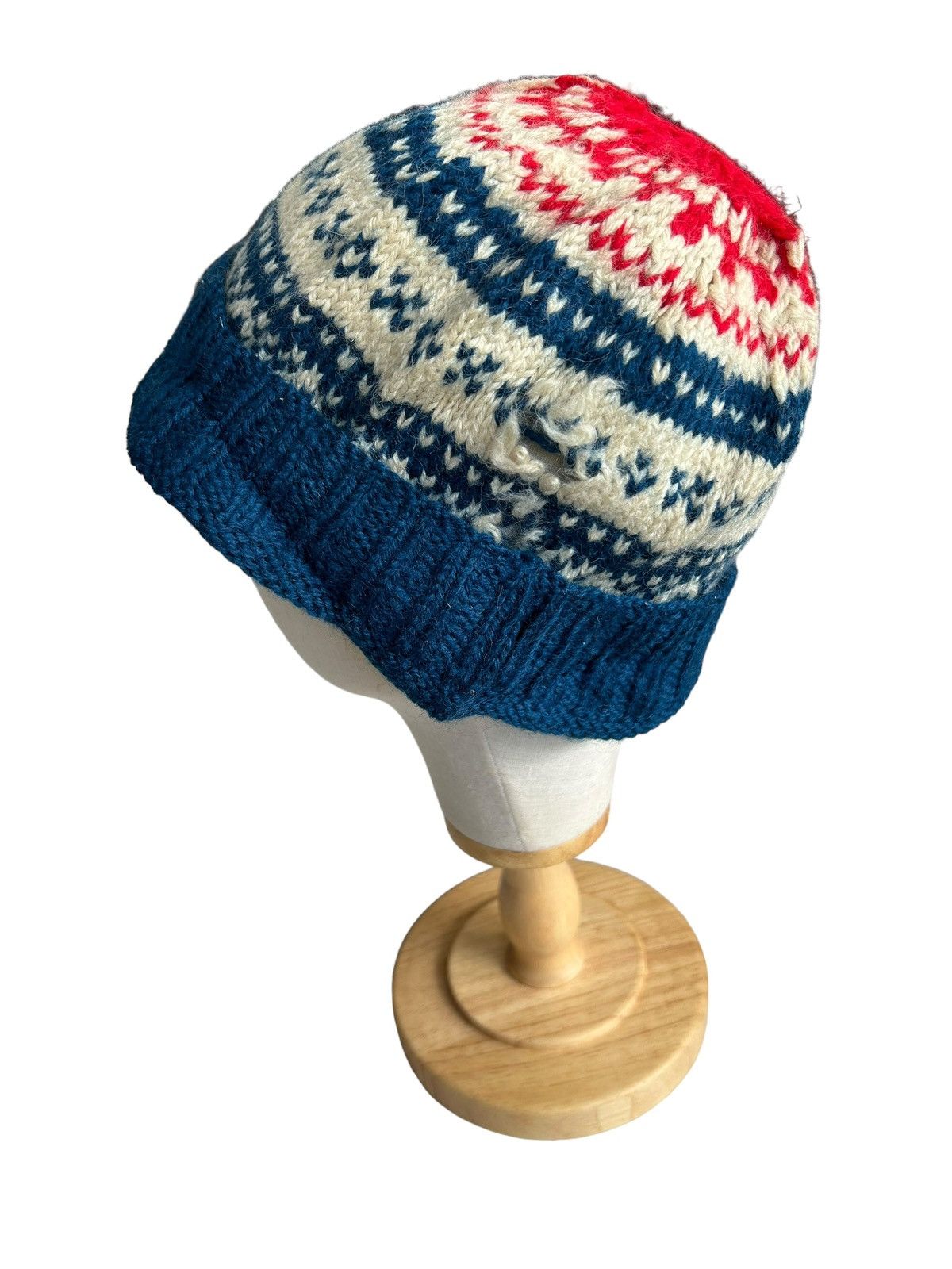Japanese Brand Crochet Knitted Multicolour Beanie Hats Size ONE SIZE - 4 Thumbnail