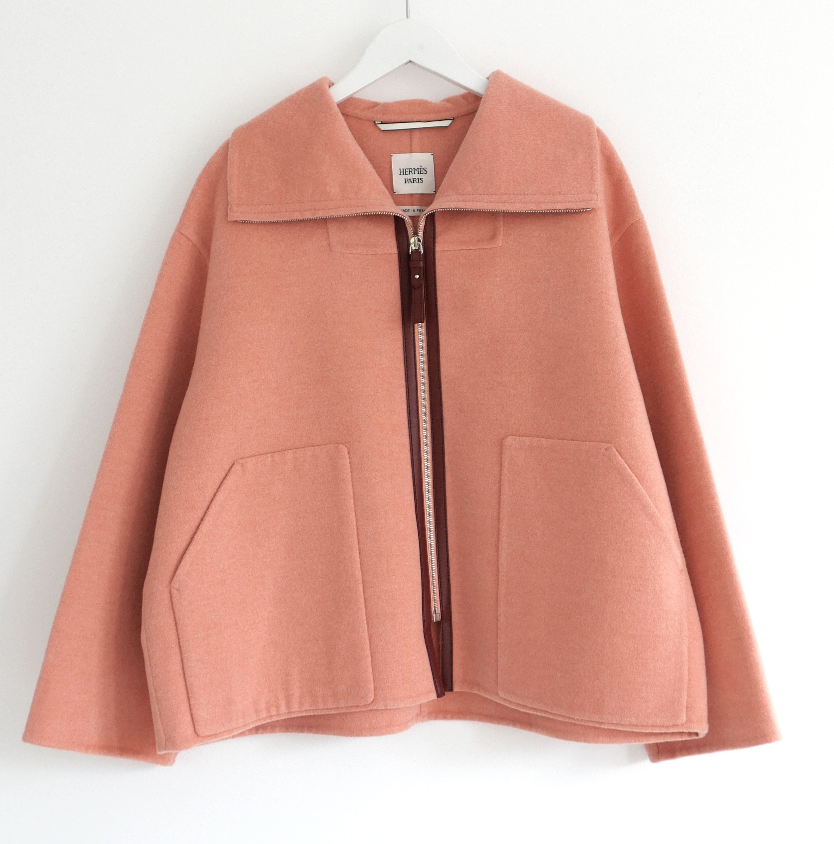 Hermes Hermes Rose Quartz Double Faced Cashmere Cape Fit Jacket Size XS / US 0-2 / IT 36-38 - 2 Thumbnail