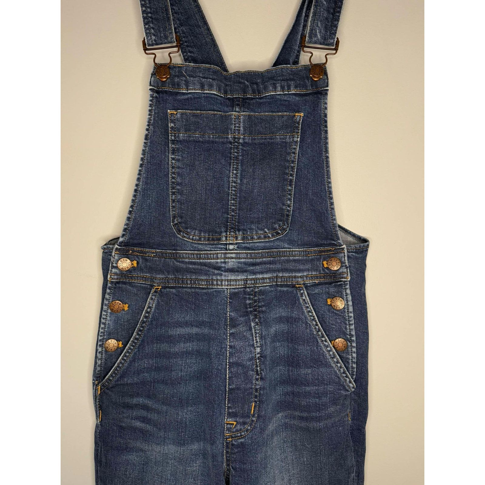 J.Crew J. Crew Factory Denim Overalls Jumpsuit Blue Women's XS Size 24" / US 00 / IT 34 - 8 Thumbnail