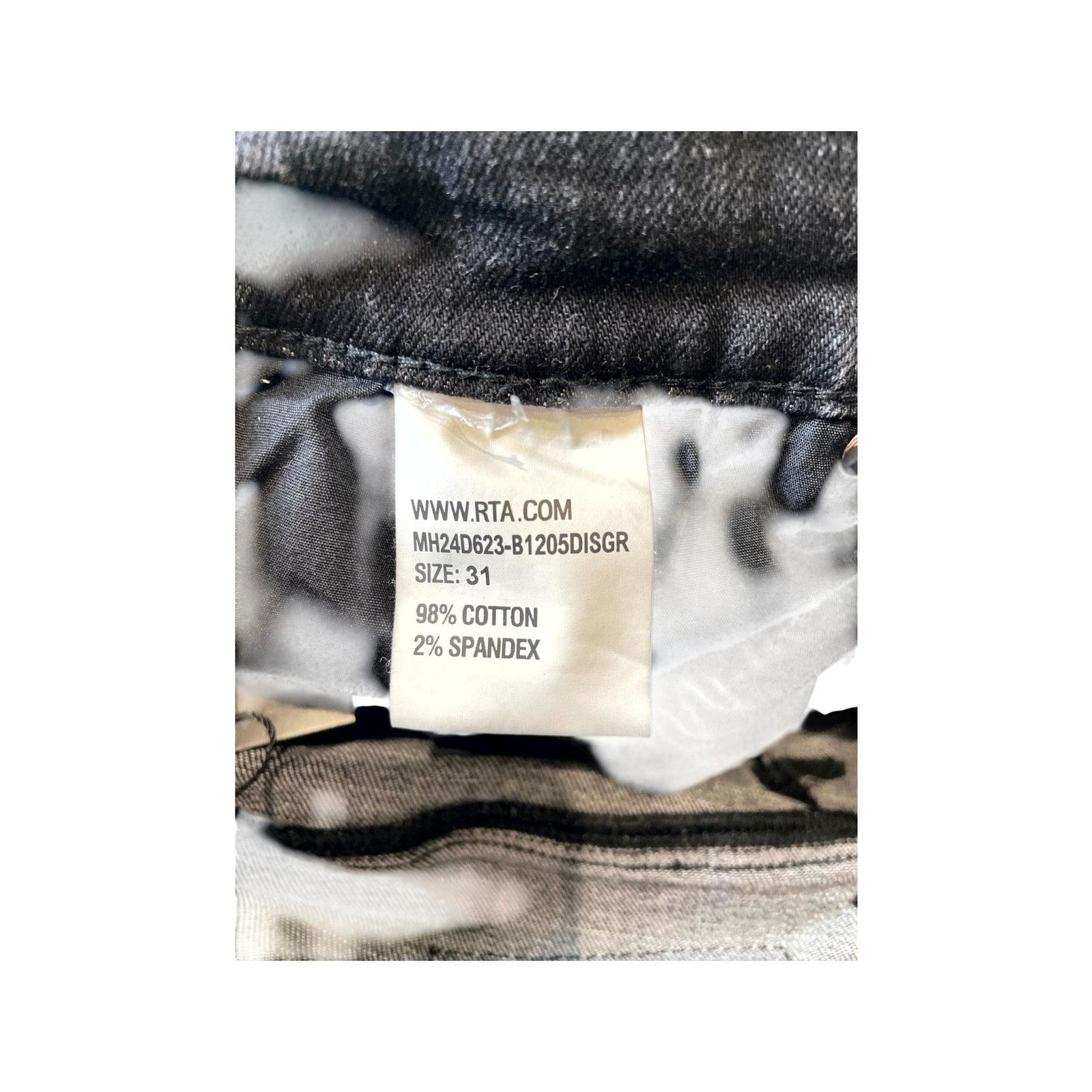 Rta RTA Embroidered Black Wash Jeans Size US 31 - 5 Thumbnail