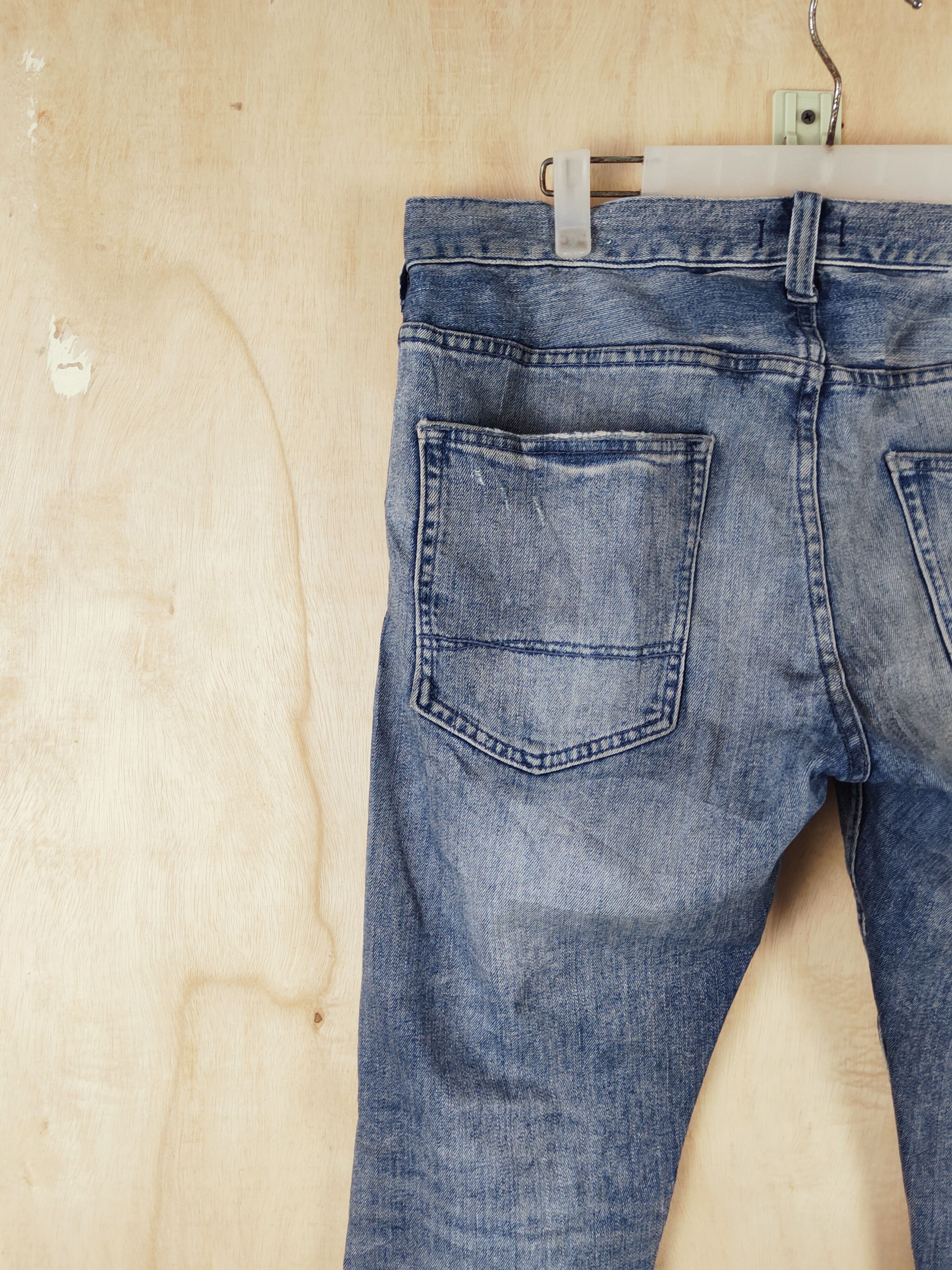 Bayflow Blue Faded Distressed Ripped Jeans #S2652