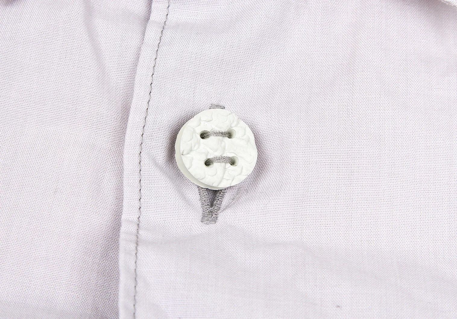 Comme des Garcons Homme Plus Product Dyed Pile Panel Short Sleeve Shirt Pink Gray XS Size US XS / EU 42 / 0 - 5 Thumbnail