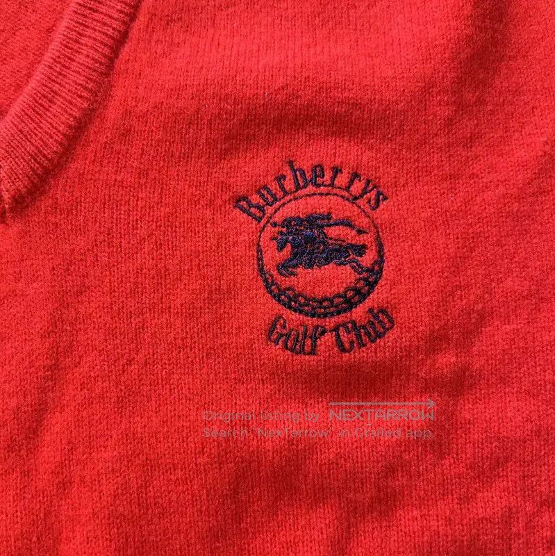 Other Burberry Red Wool Embroidered Long Sleeve Sweater. Size M / US 6-8 / IT 42-44 - 7 Thumbnail
