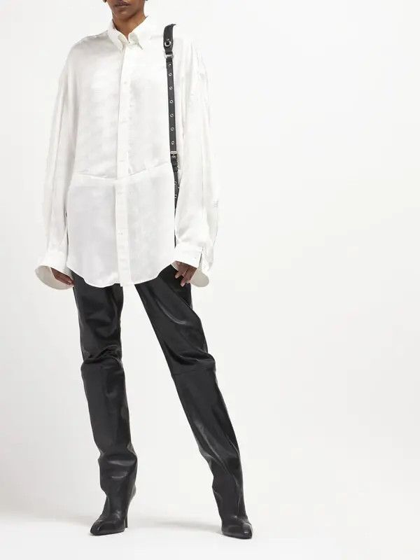 Balenciaga o1la1rc1a0824 Twisted Sleeve Shirt in Off-White Size US S / EU 44-46 / 1 - 1 Thumbnail