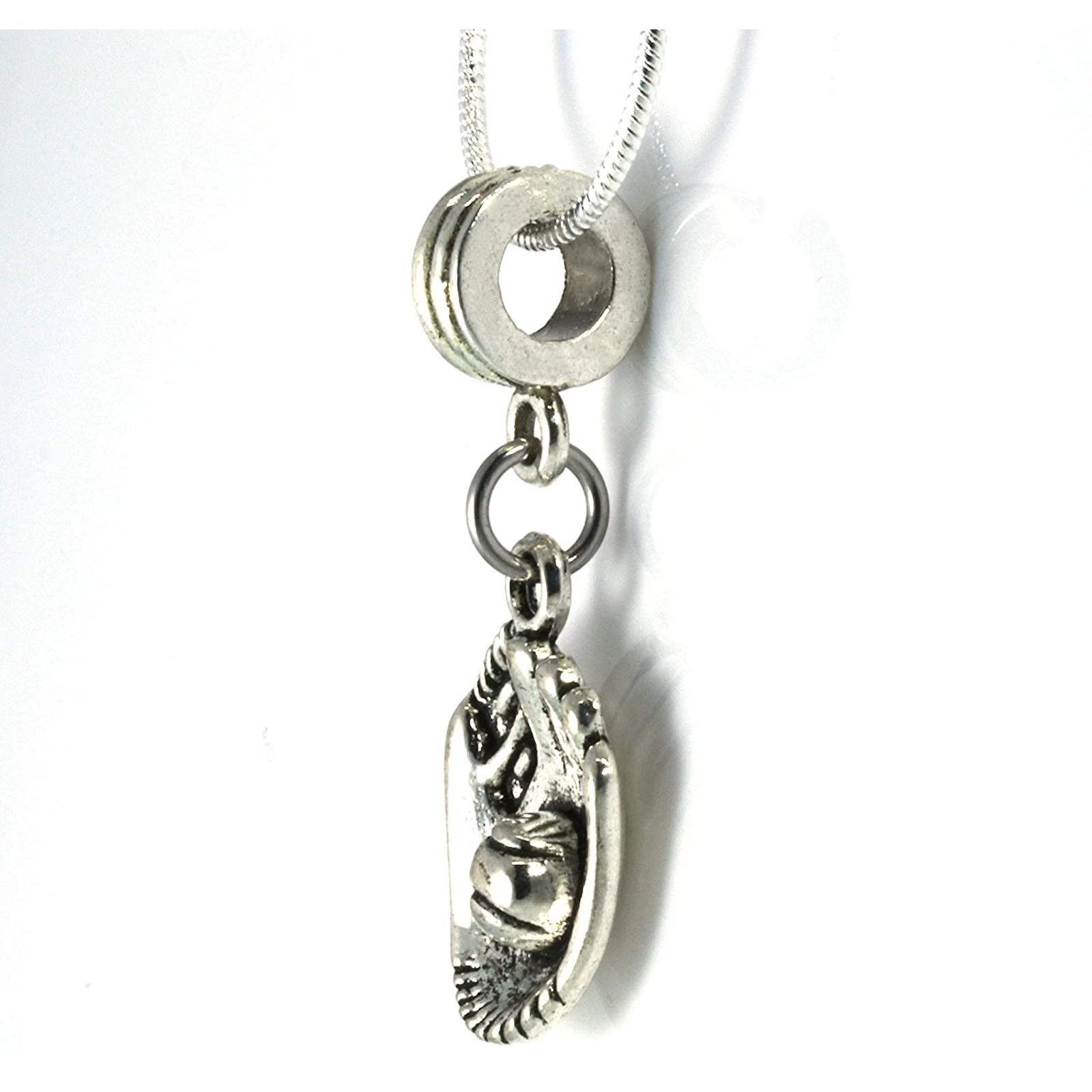 & Other Stories Baseball Necklace - Softball Glove Snake Chain Necklace Size ONE SIZE - 2 Thumbnail