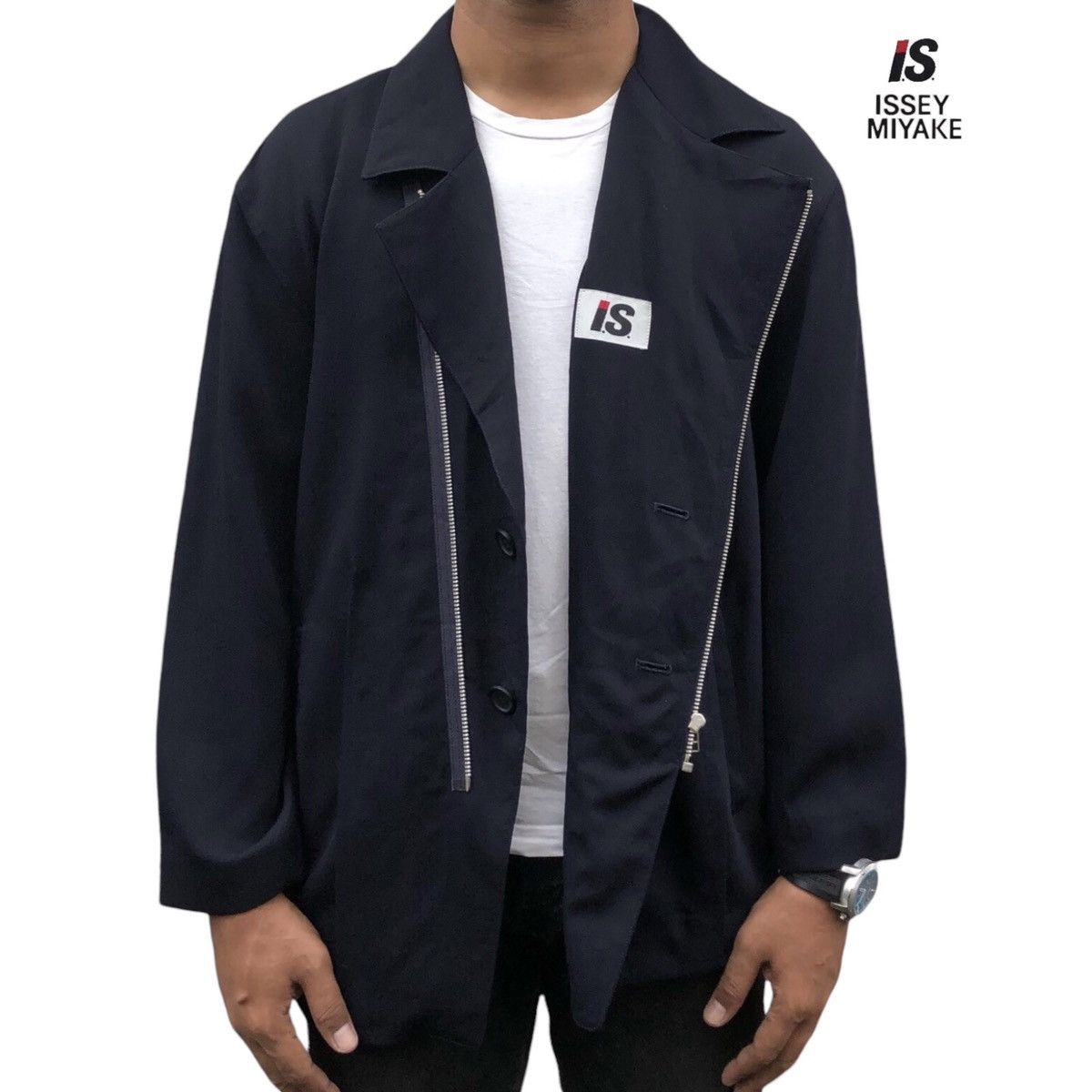 Issey Miyake Issey miyake IS Oblique Zipper Cardigan Blazer Size US M / EU 48-50 / 2 - 3 Thumbnail
