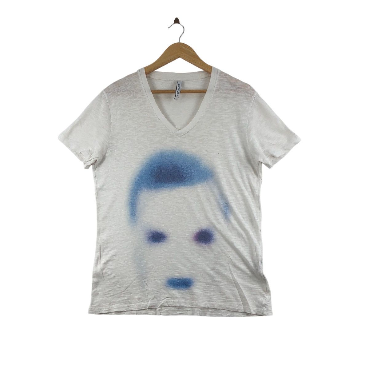 Vintage NEIL BARRETT Silhouette Logo T-Shirt V Neck Size S
