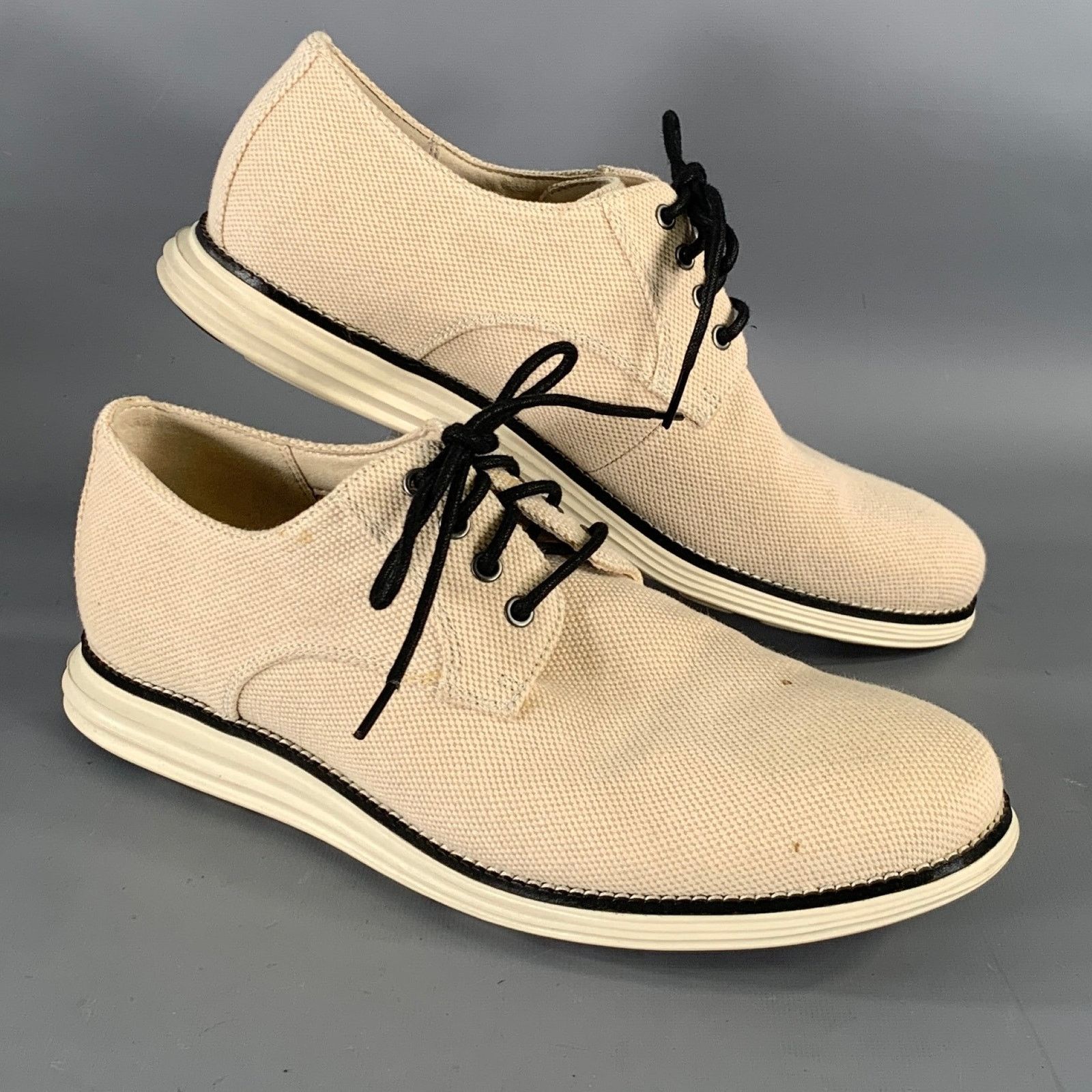Cole Haan COLE HAAN Size 10.5 Cream Black Textured Sneakers Size US 10.5 / EU 43-44 - 1 Thumbnail