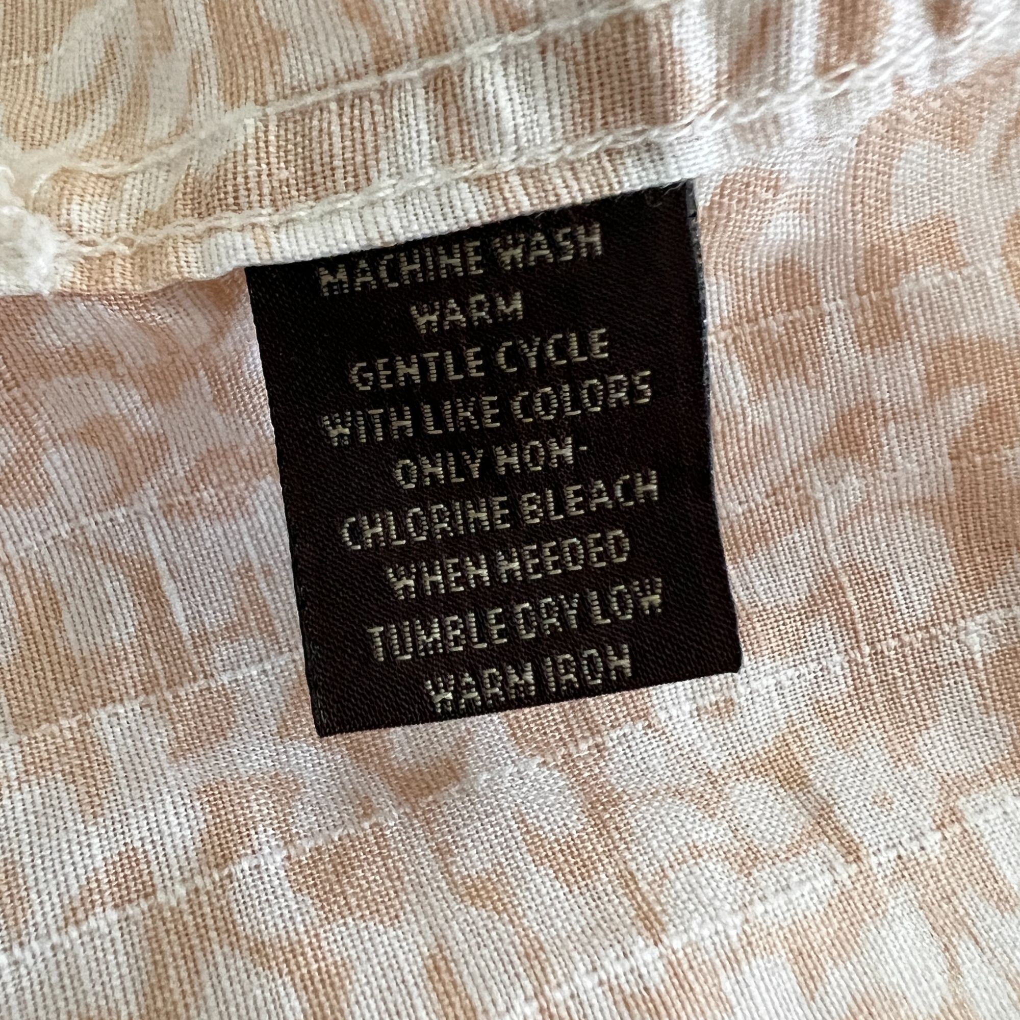 Tasso Elba Tasso Elba Mens XXL Short Sleeve Beige Floral Linen Cotton B Size US XXL / EU 58 / 5 - 5 Thumbnail