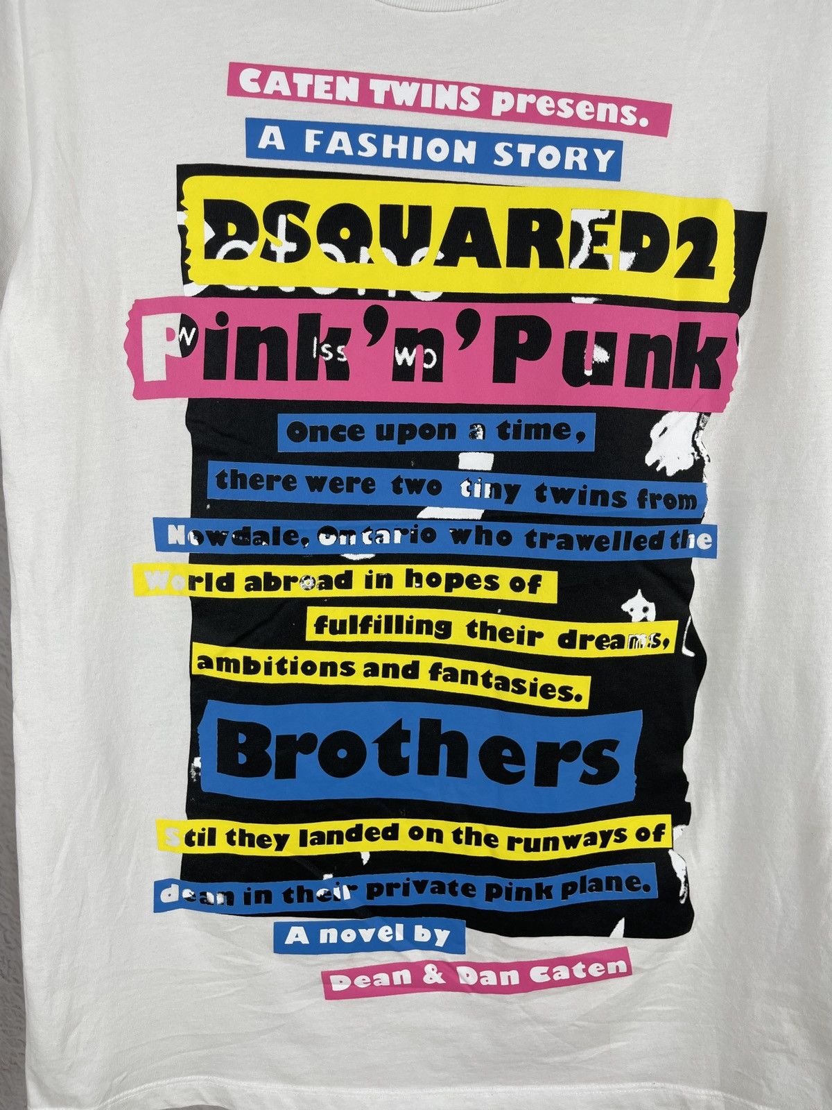 Dsquared2 Dsquared2 Pink N Punk Brothers T-shirt In White RRP 320$ Size US XL / EU 56 / 4 - 6 Thumbnail