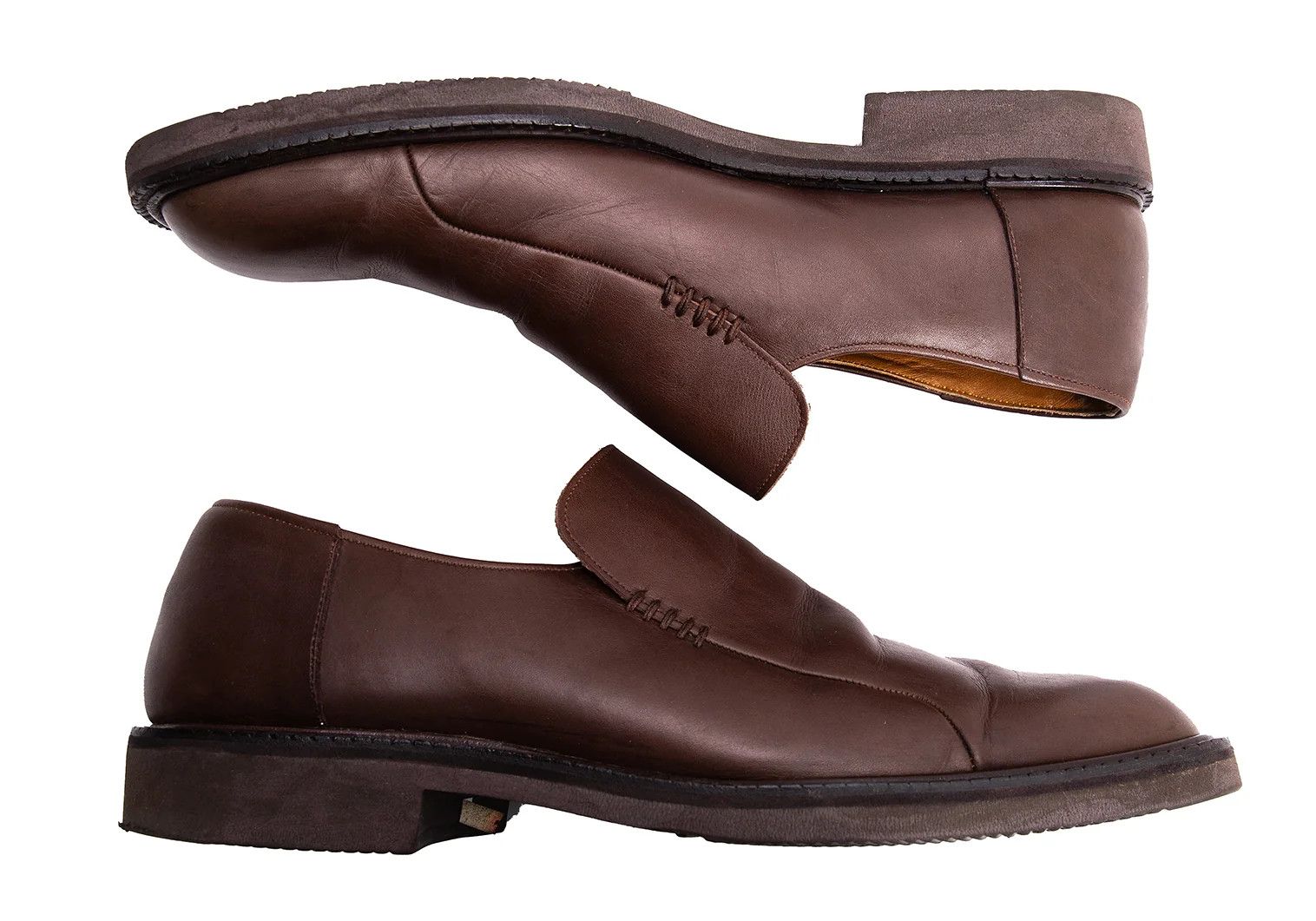 Issey Miyake Leather Slip-On Shoes in Brown Size 25 Size US 7 / EU 40 - 3 Thumbnail