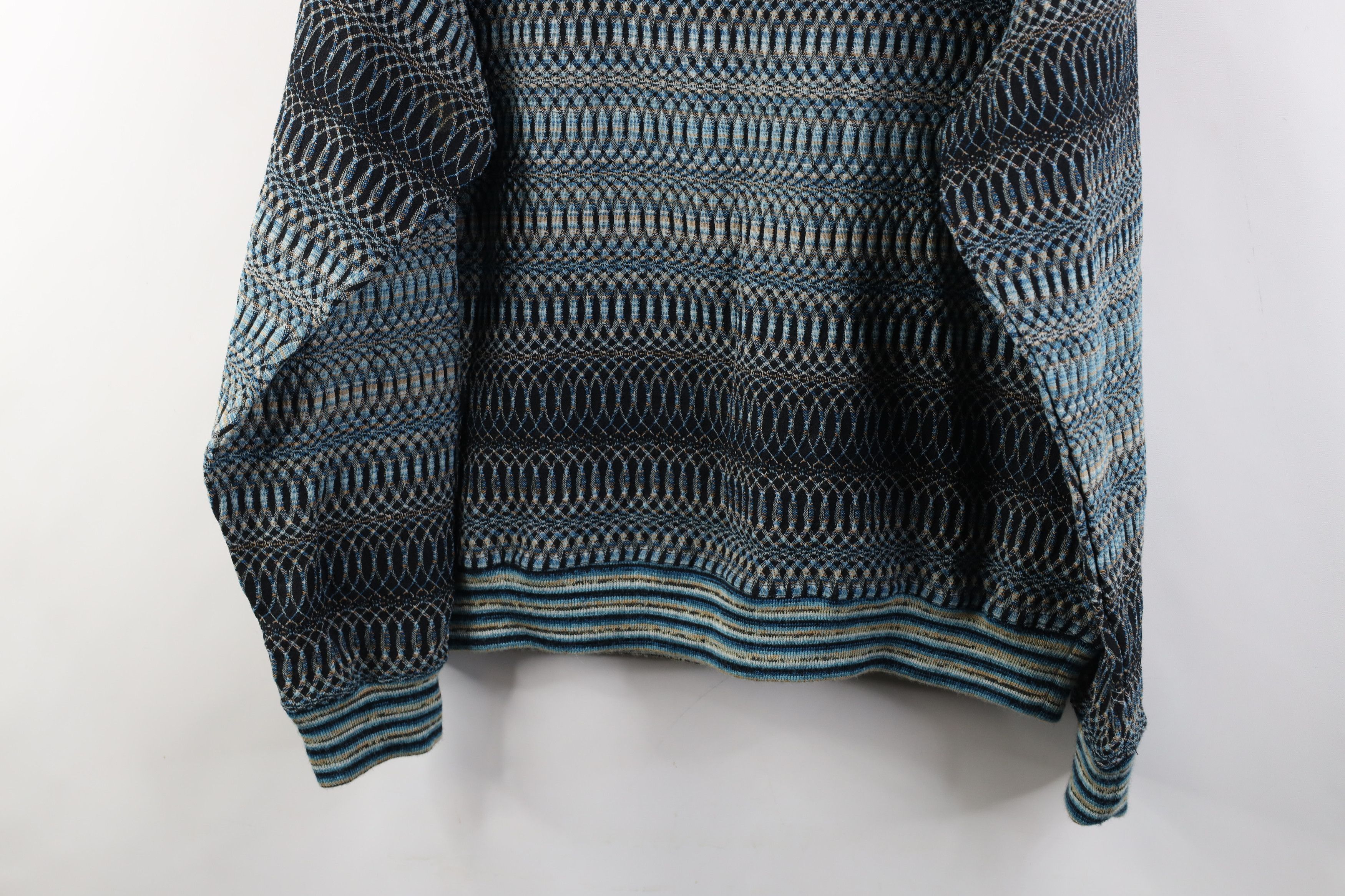 Vintage Vintage 90s Streetwear Geometric Trippy Crewneck Sweater Size US XL / EU 56 / 4 - 10 Thumbnail
