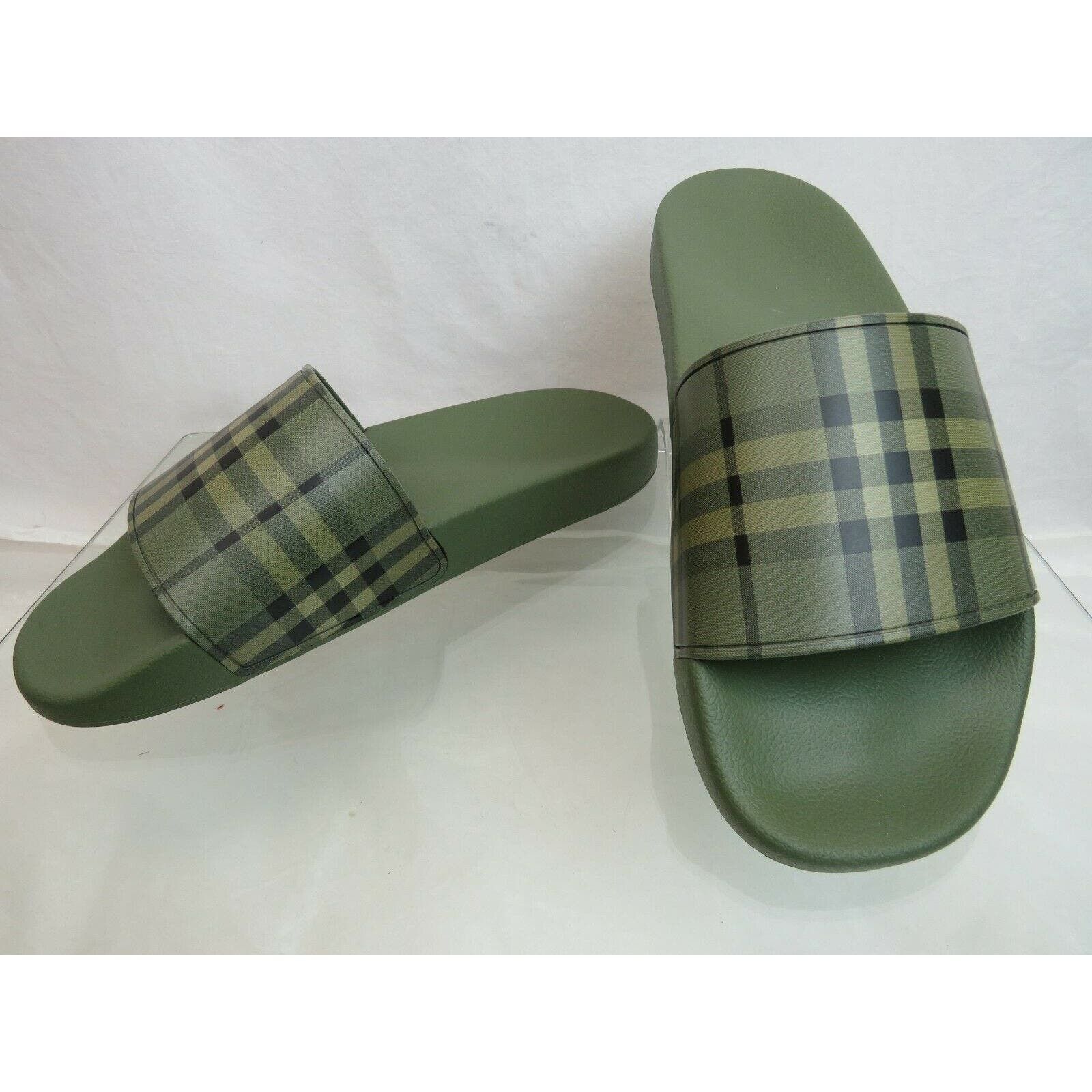 Store BURBERRY Check Monogram Pattern Rubber Sandal Slides