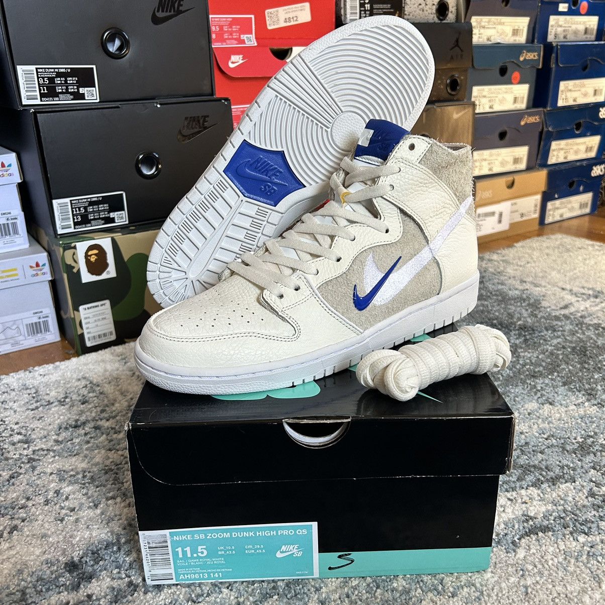 Nike × Soulland NiKE SB ZOOM DUNK HiGH PRO FRi.day Part 02 SAiL GAME ROYAL Size US 11.5 / EU 44-45 - 1 Thumbnail