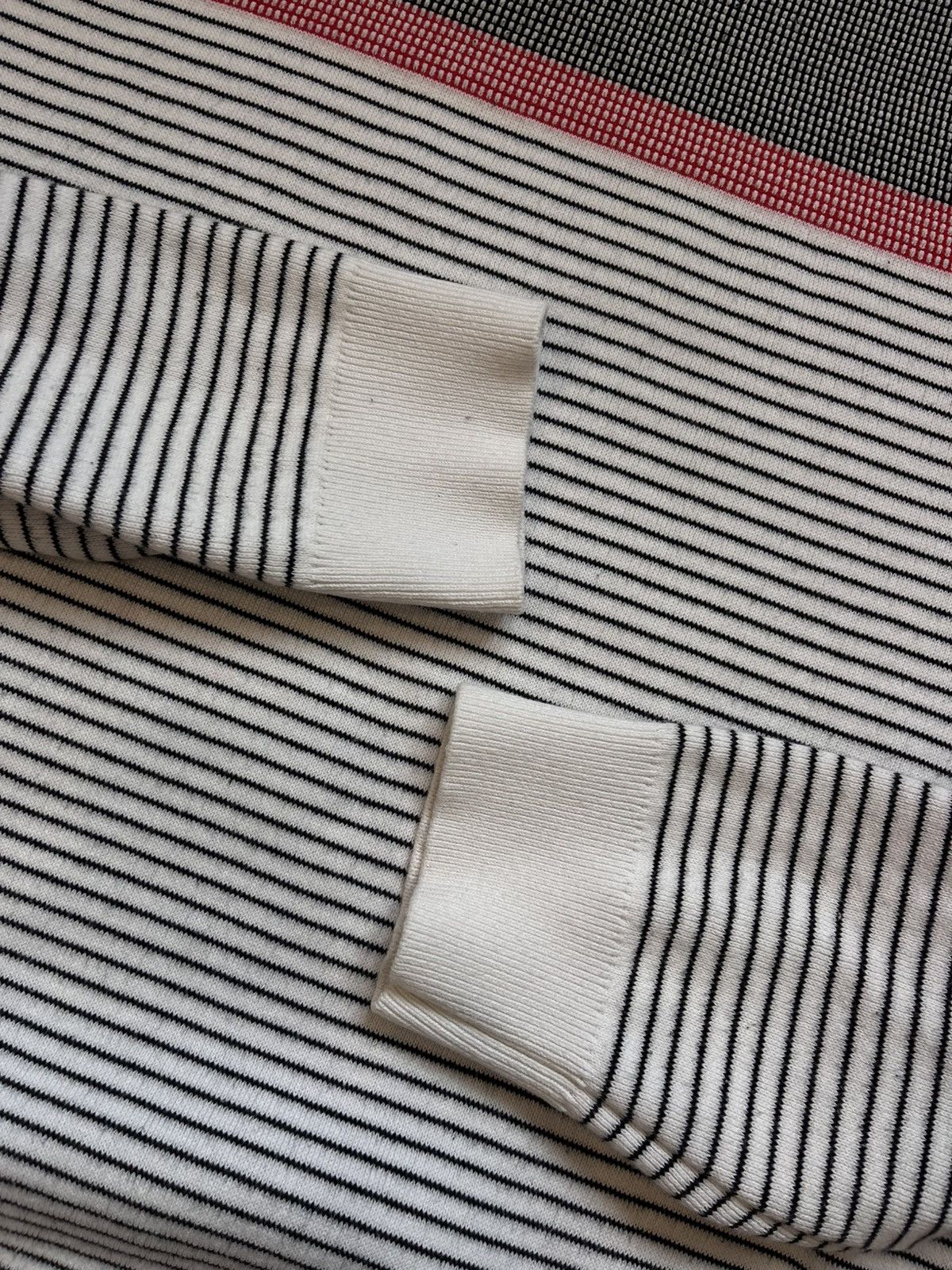 Designer × Hugo Luxury Hugo Sweater White Stripes Sweatshirt Hype Logo Y2K Size US L / EU 52-54 / 3 - 10 Thumbnail
