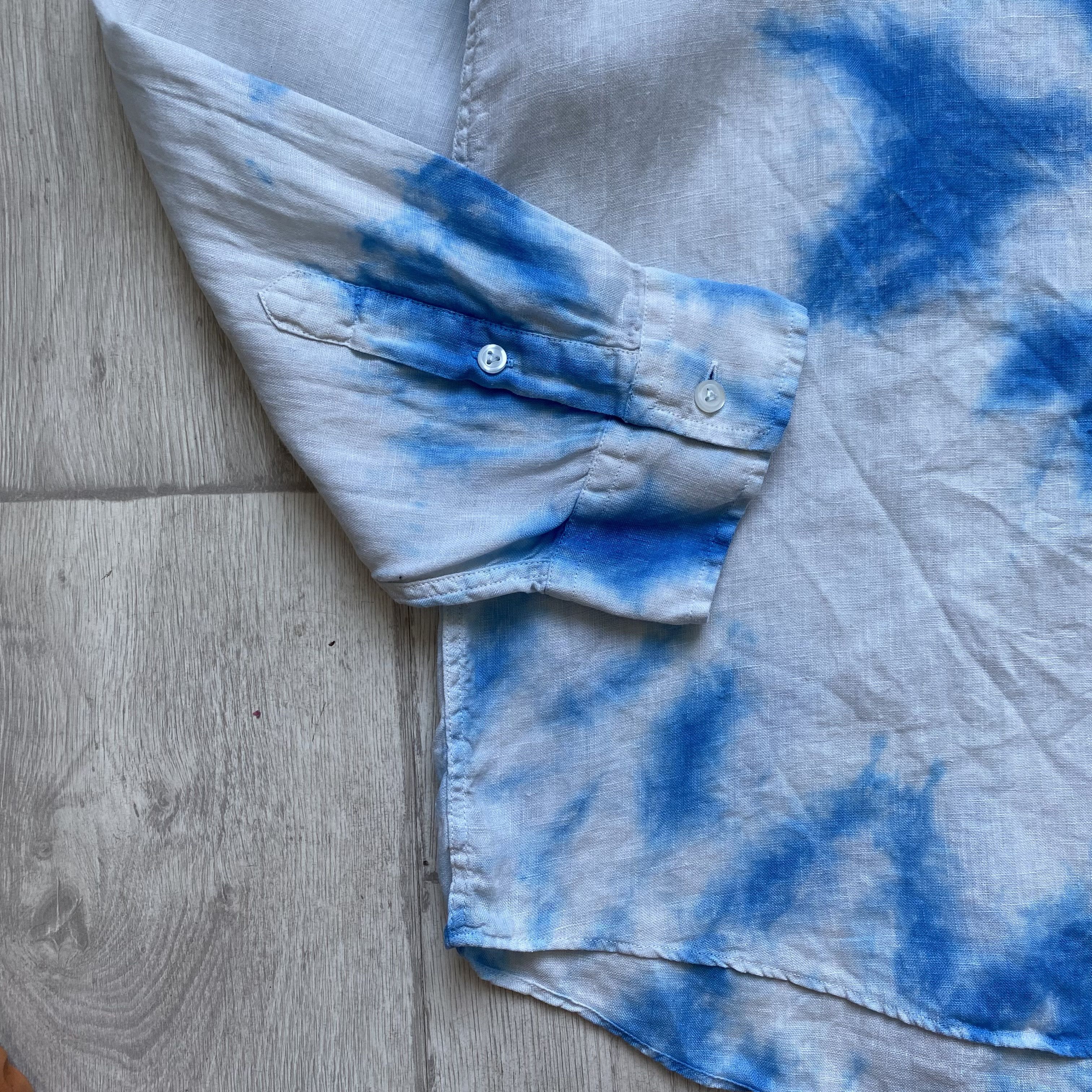 Vilebrequin 🐢 3XL Vilebrequin linen Shirt Tie dye Oldmoney Luxury Size US XXL / EU 58 / 5 - 7 Thumbnail