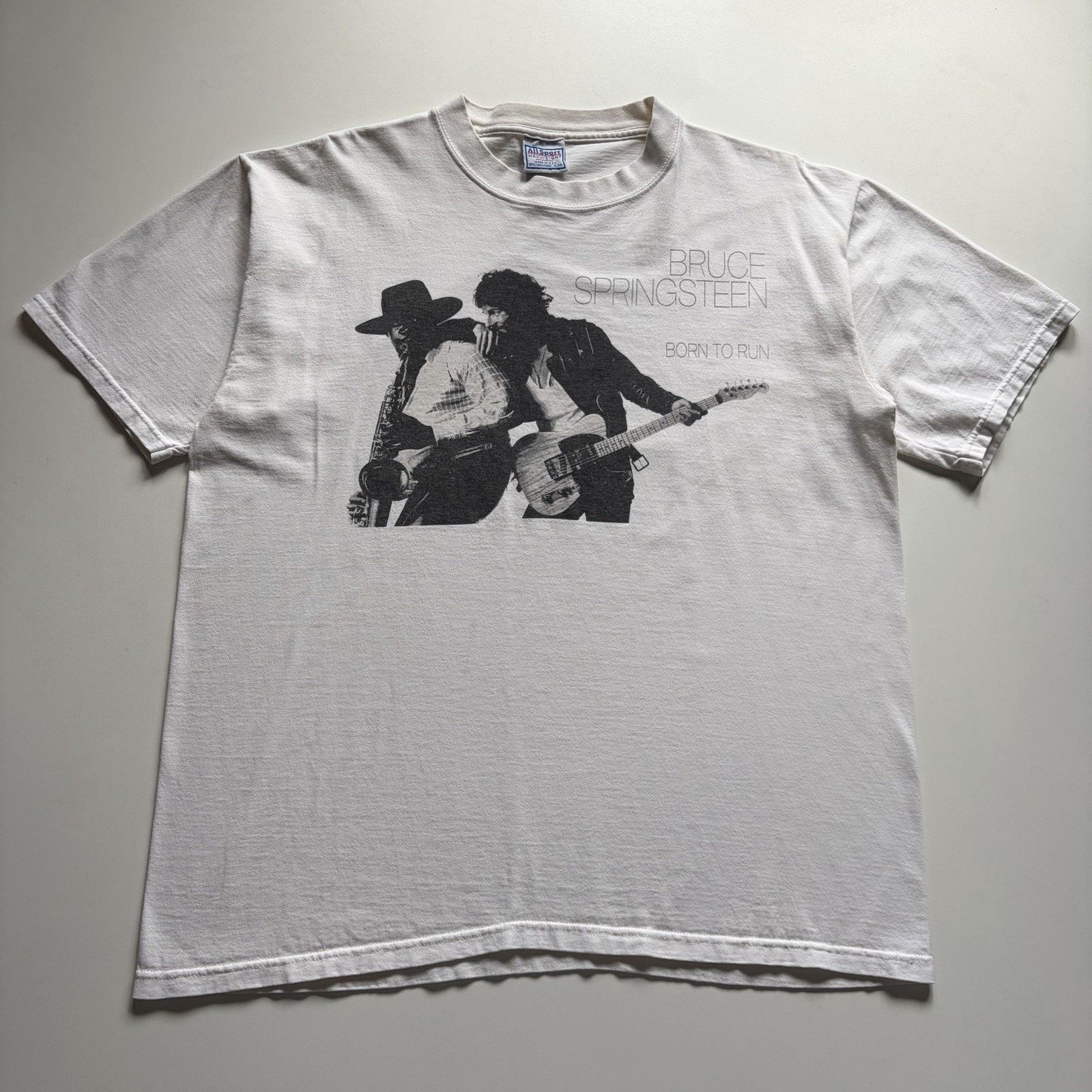 Vintage Bruce Springsteen Born to Run Shirt XL White Tour