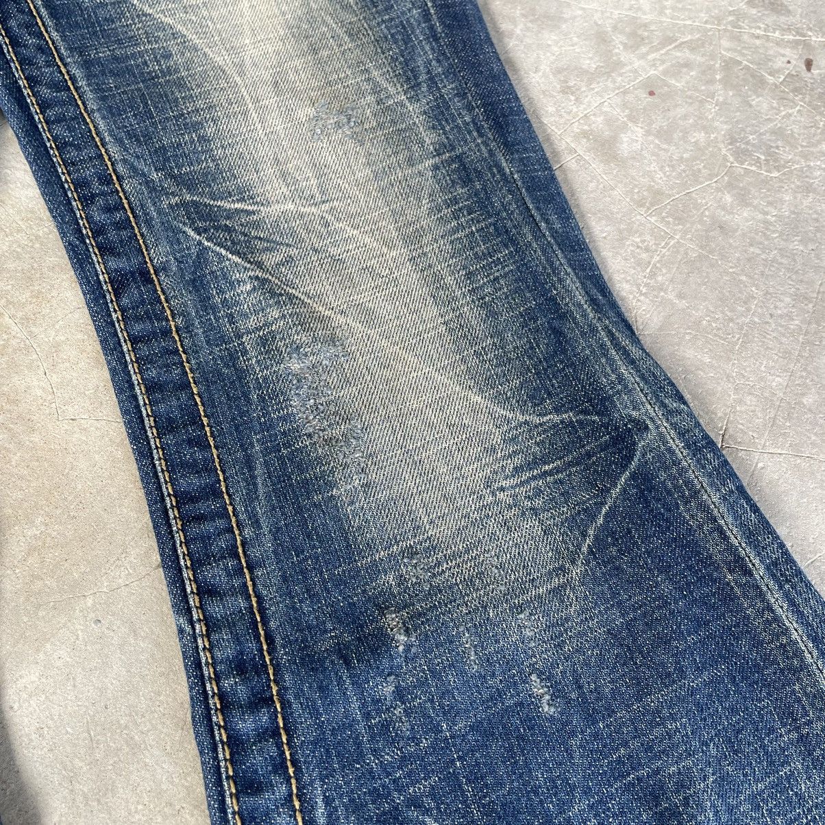 Hysteric Glamour 🇯🇵 LOLITA Flare Bootcut Mudwash Distressed Exotic Denim Jeans Size 29" - 8 Thumbnail