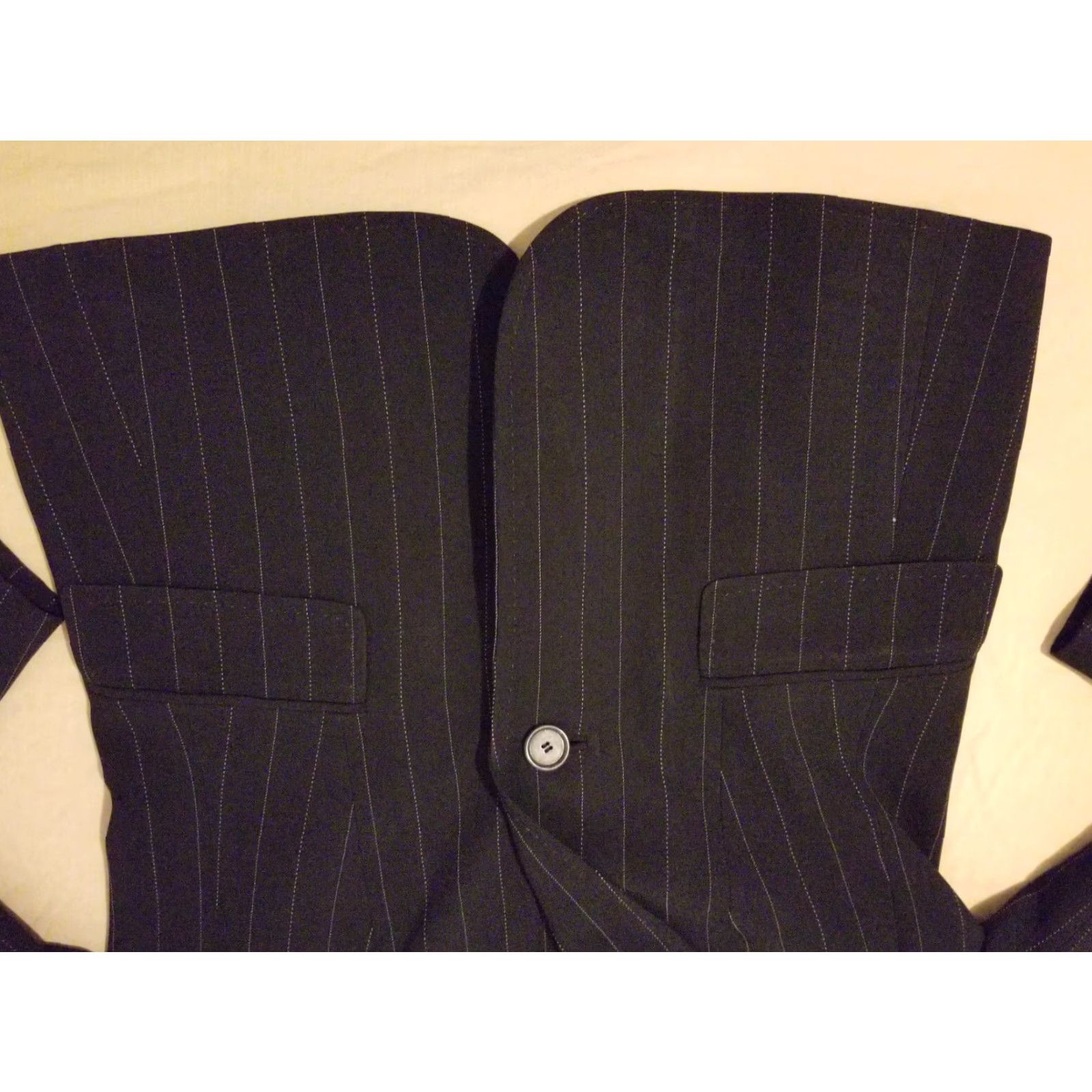 Ann Taylor Womens Ann Taylor Blazer Jacket 6 Black Basic Jacket) Size M / US 6-8 / IT 42-44 - 3 Thumbnail