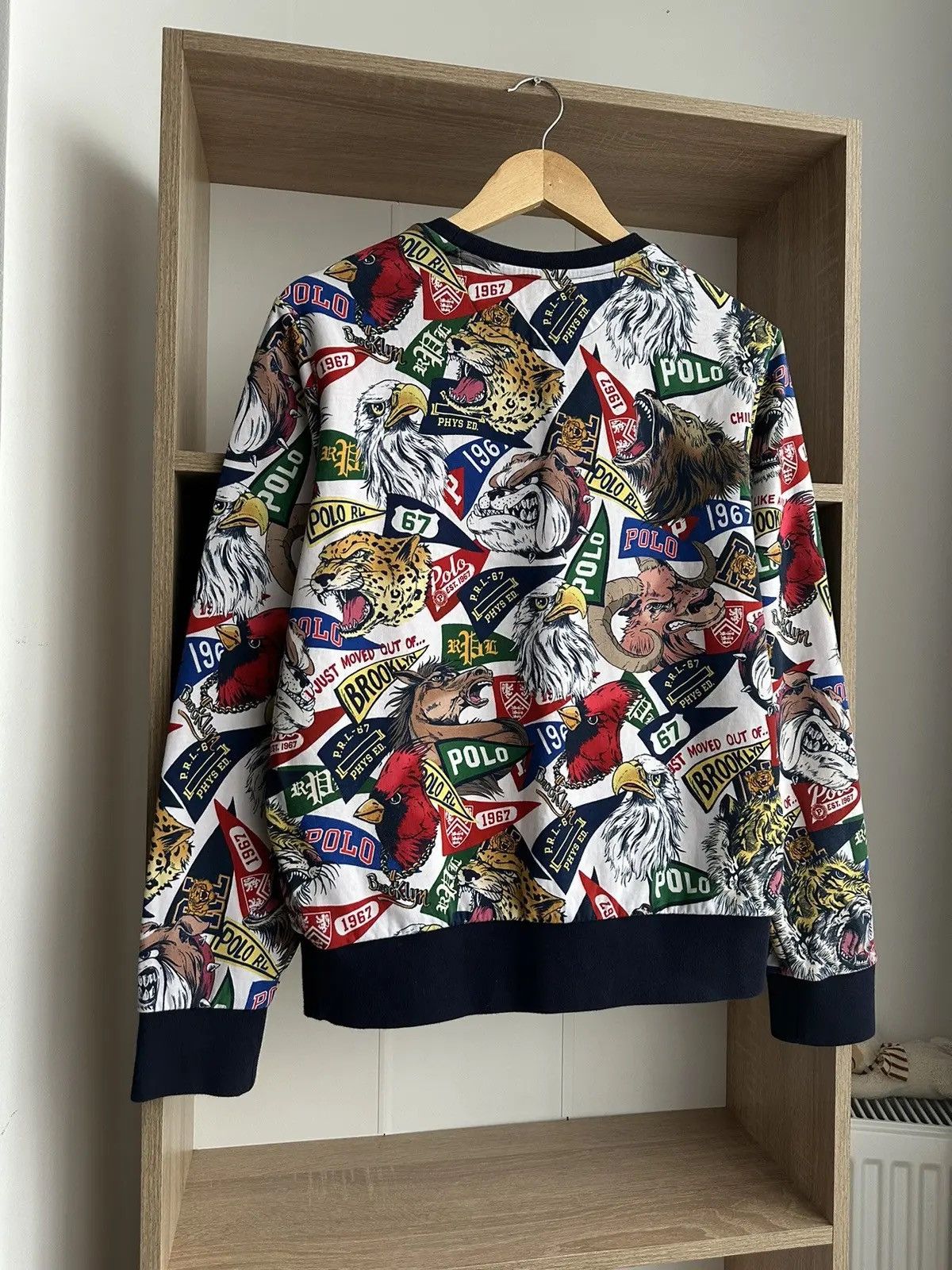 Polo Ralph Lauren × Vintage Vintage PRL Sweatshirt Navy Polo Ralph Lauren Over Logo Size US S / EU 44-46 / 1 - 10 Thumbnail