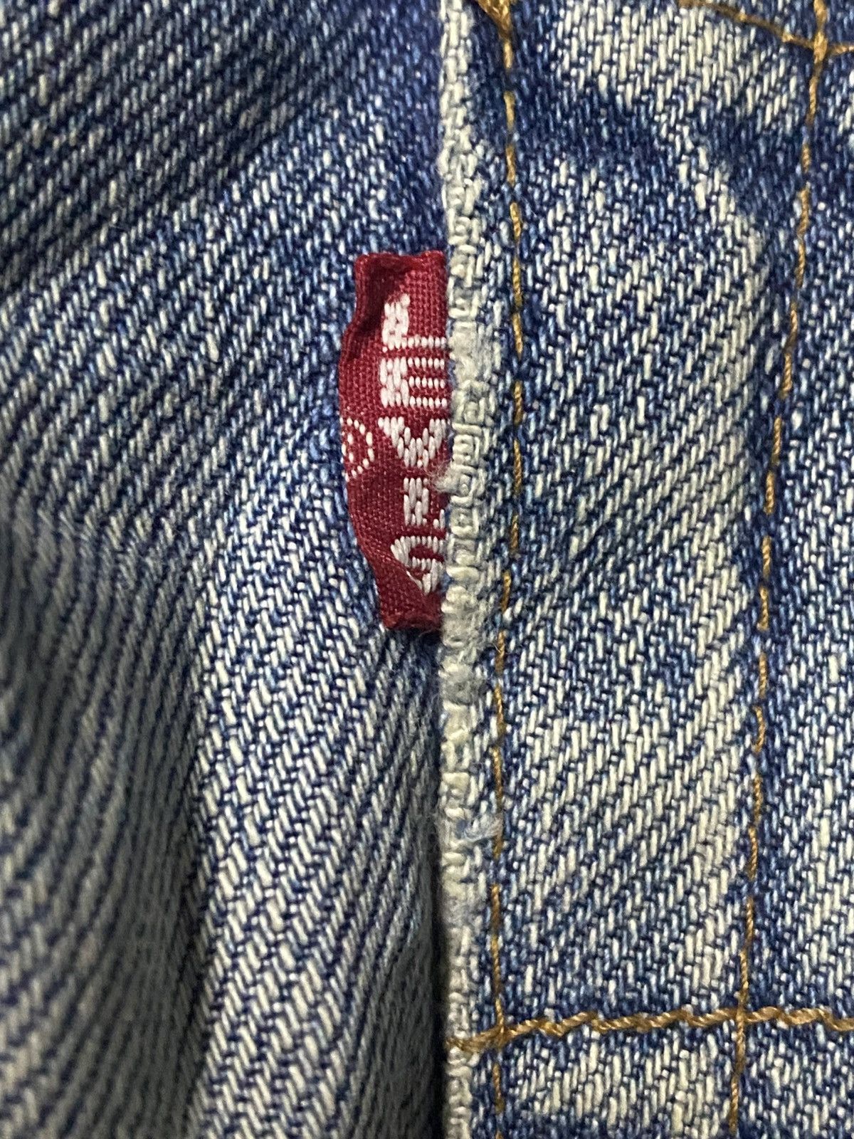 Levi's Vtg Levis 502 xx Big E Talon Zip Mud Wash Distressed Jeasn Size US 29 - 16 Thumbnail