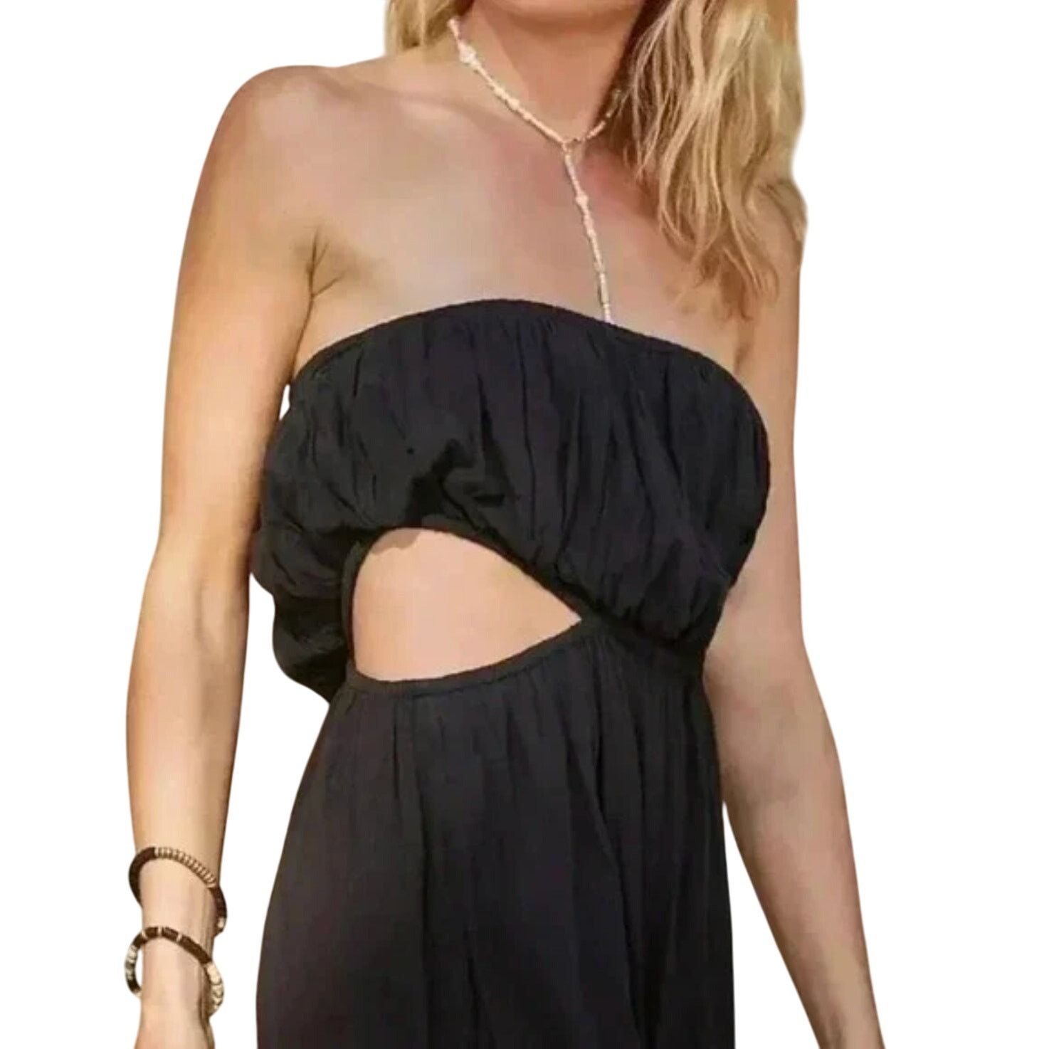Free People Free People Endless Summer Cut Out For It Jumpsuit in Black Size 28" / US 6 / IT 42 - 2 Thumbnail