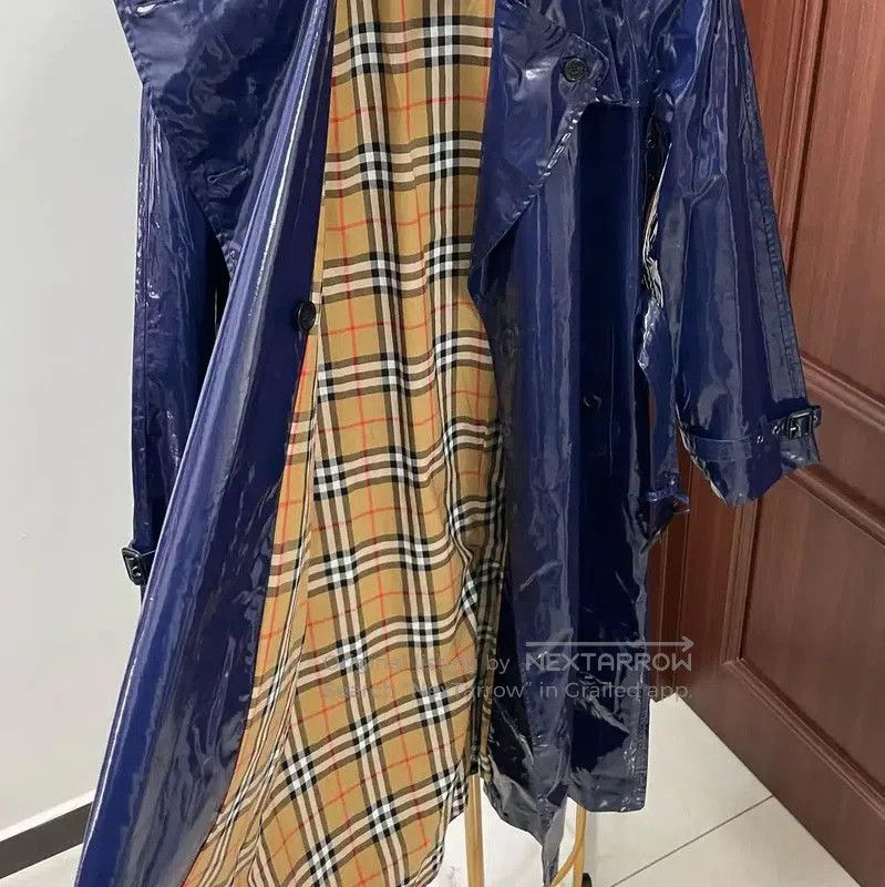 Burberry Burberry L Size Blue Women's Trench Coat. Size L / US 10 / IT 46 - 5 Thumbnail