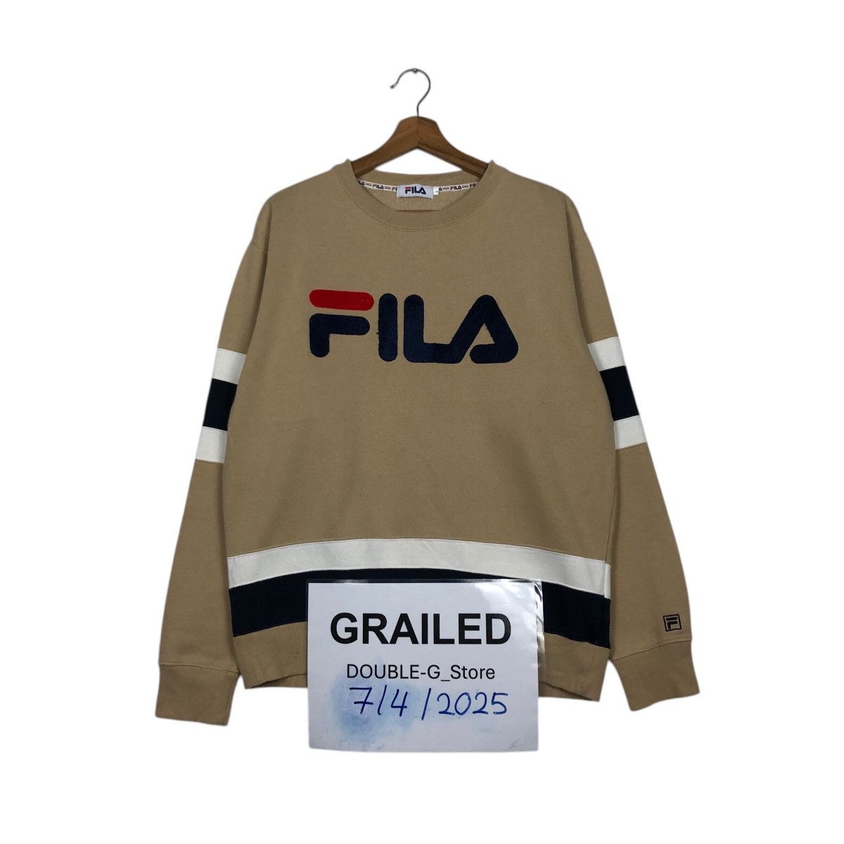 Fila × Japanese Brand 📌Vintage Sweatshirt Fila Big Logo Spell Out Size US L / EU 52-54 / 3 - 1 Thumbnail