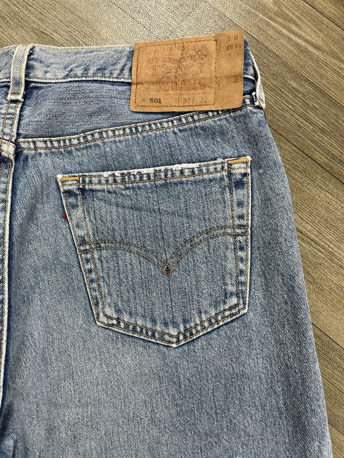 Levi's Vintage Clothing 🇺🇸1990s Vintage Levis 501 33x32 Straight Leg Light Blue Jeans Size US 32 / EU 48 - 20 Thumbnail