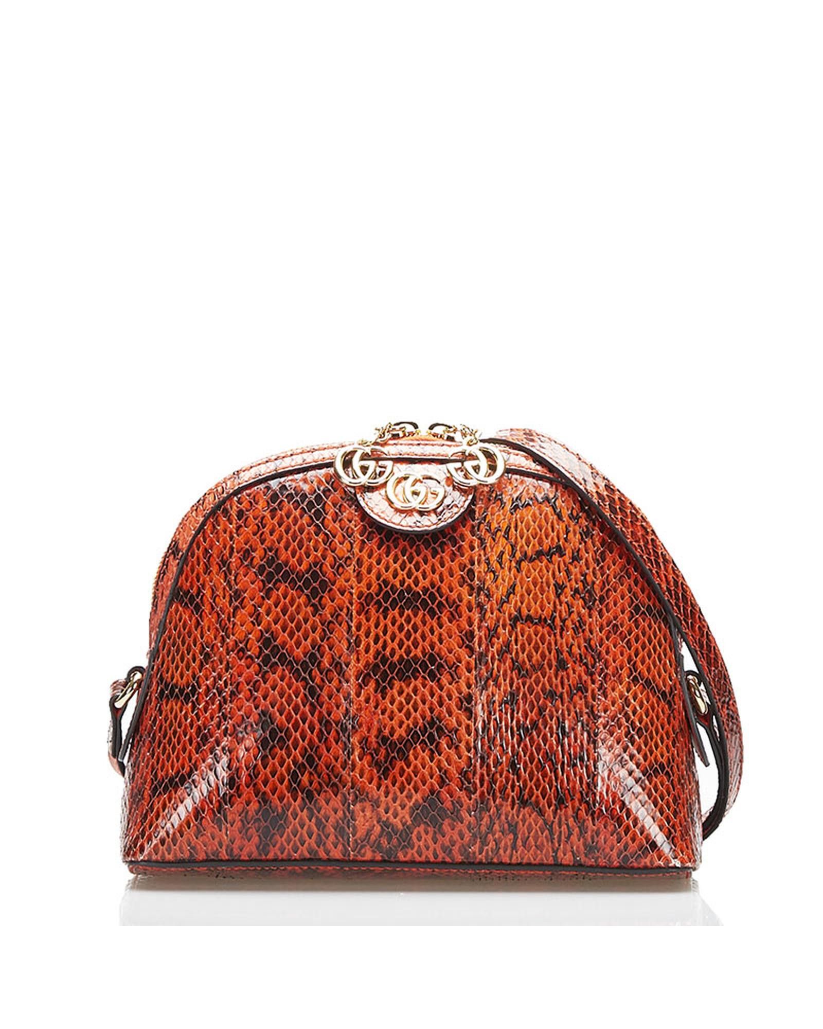 image of Gucci Small Ophidia Shoulder Bag In Orange, Women's