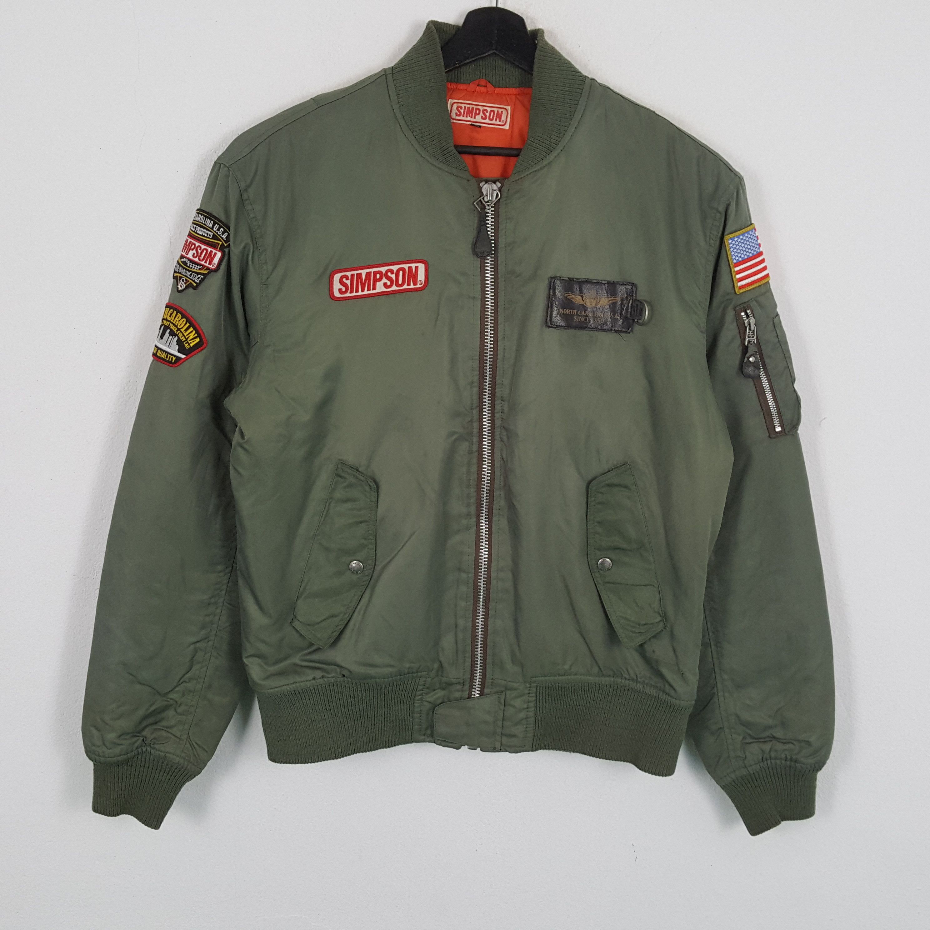 The Simpsons × Vintage SIMPSON NORTH CAROLINA Racing Motorsports Style Jacket Size US L / EU 52-54 / 3 - 3 Thumbnail