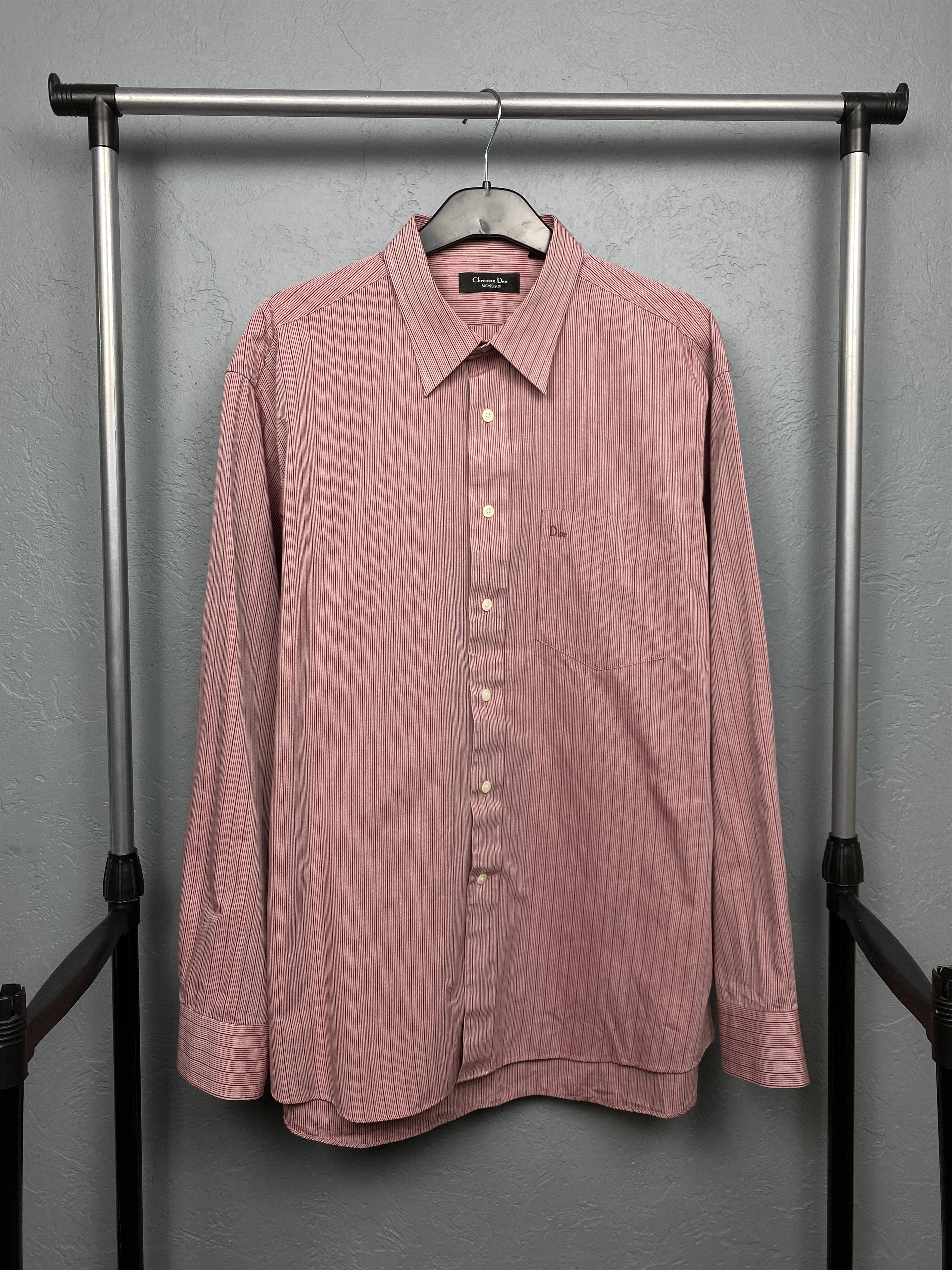 Christian Dior Monsieur Christian Dior Cotton Long Sleeve Shirt Size US XL / EU 56 / 4 - 1 Thumbnail