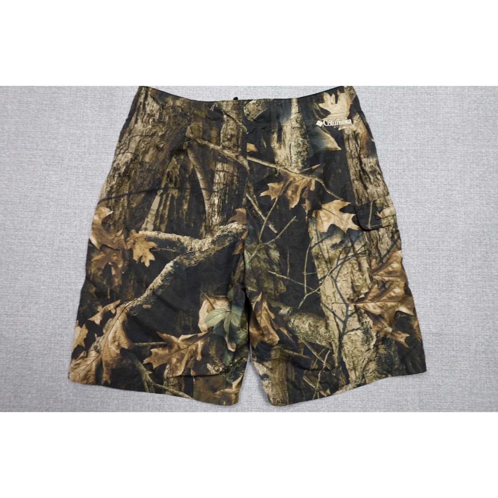 Realtree VINTAGE Columbia Boardshort Mens 36 Brown Camo Lightweight Beach Swimsuit Size US 36 / EU 52 - 2 Thumbnail