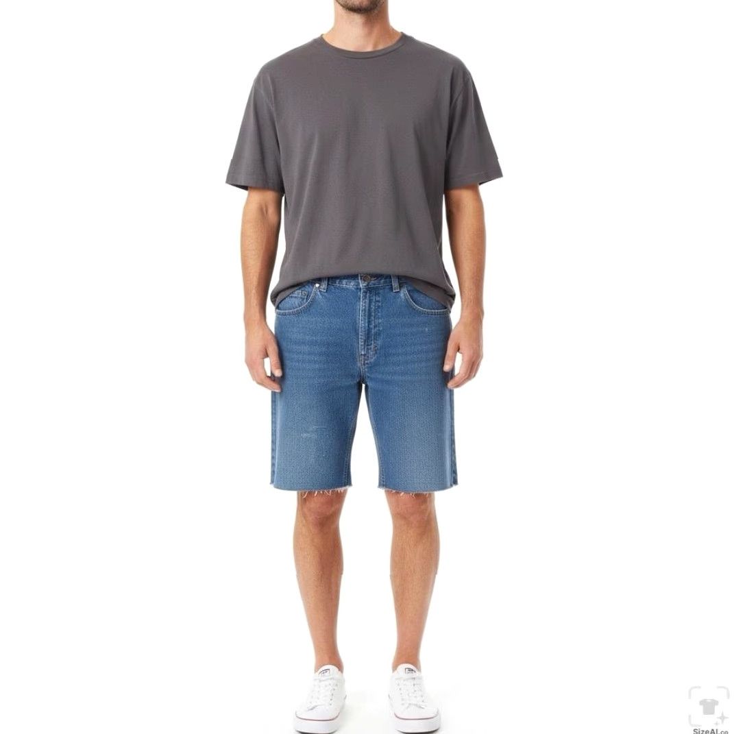Carhartt Carhartt Shorts Mens 38 Blue Bermuda Relaxed Fit 7 Inseam Denim 5-Pocket Short Casual Workwear Distressed Logo Bullion Blue Size US 38 / EU 54 - 4 Thumbnail