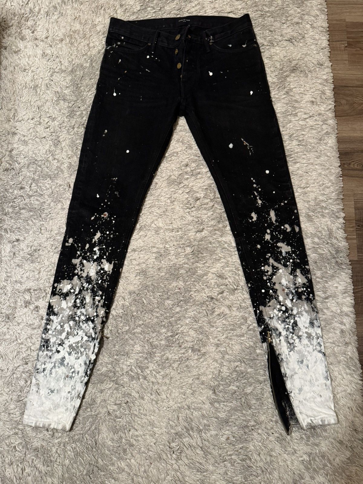 Fear of God Fear Of God Splatter Paint Denim Jeans | Grailed