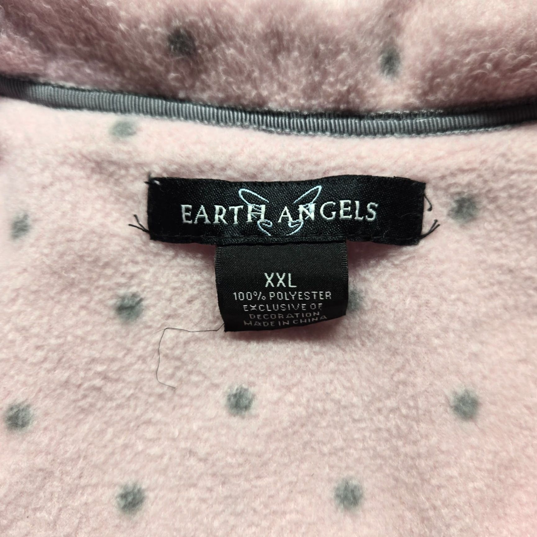 Vintage Earth Angels Nightgown Button Up Soft Shirt Sweater Adult Women's Size 2XL Pink Cotton Blend Pajama Top Paisley Sleep Shirt Womens 2XL Size XXL / US 16-18 / IT 52-54 - 3 Thumbnail