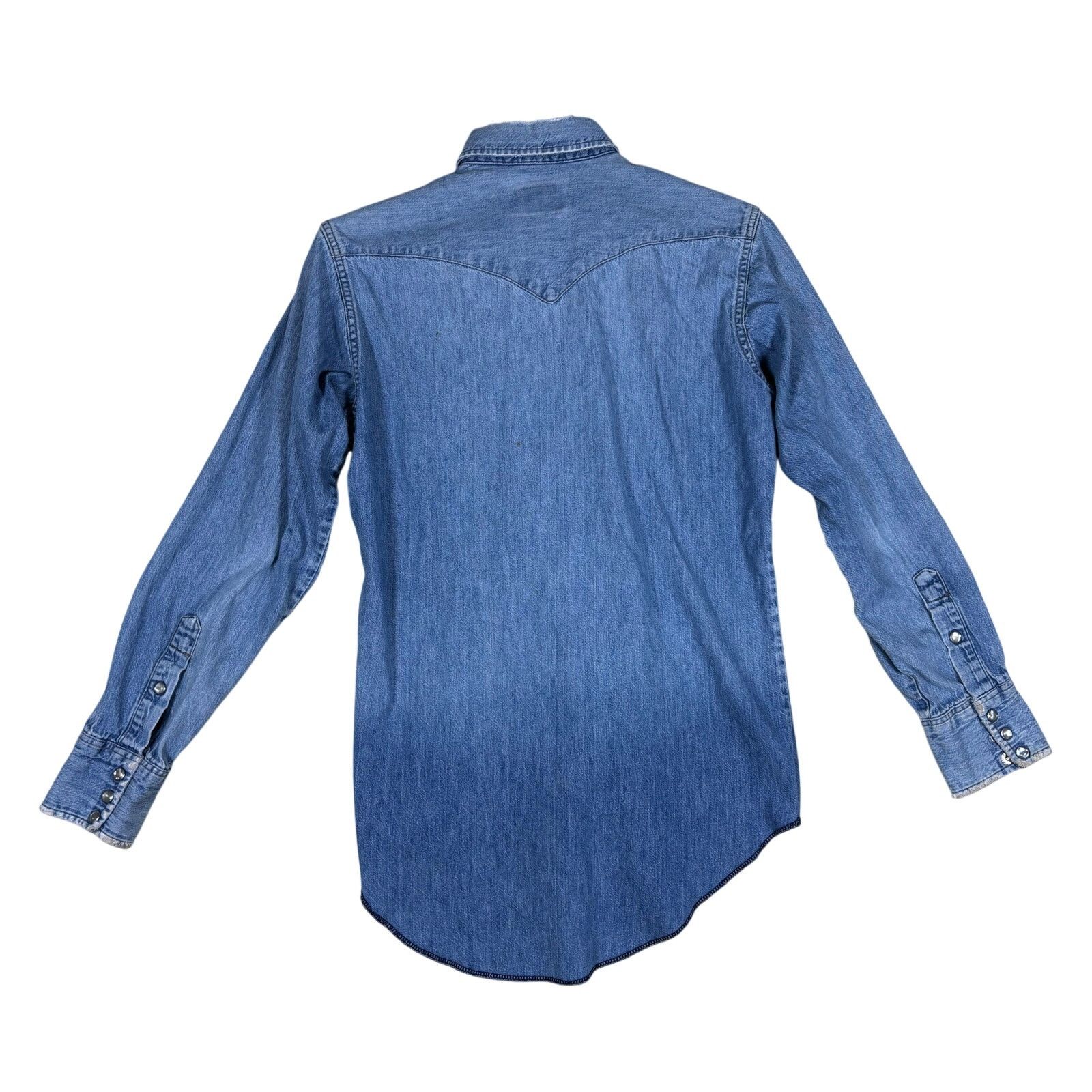Wrangler Wrangler ProGear Denim Western Shirt USA Made 15x33 Long Size US M / EU 48-50 / 2 - 6 Thumbnail