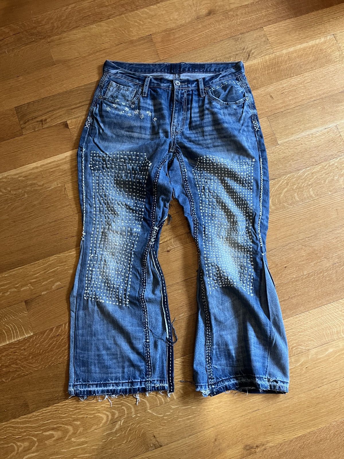 Other Boro Double Knee Japanese Denim Size US 36 / EU 52 - 1 Thumbnail