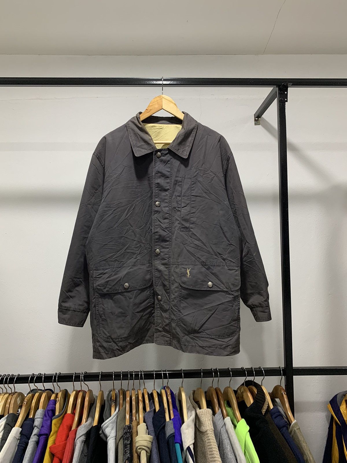 Vintage × Yves Saint Laurent Vintage Reversible Parka Jacket 80s Size US L / EU 52-54 / 3 - 2 Thumbnail