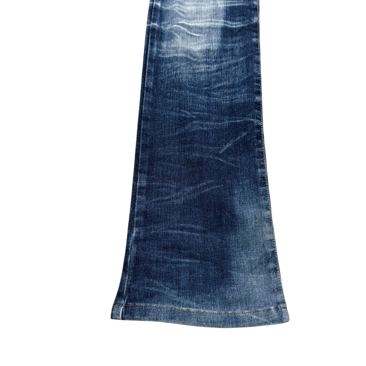 Tornado Mart Tornado Mart Acid Wash Denim Low Flare Jeans Size US 31 - 8 Thumbnail